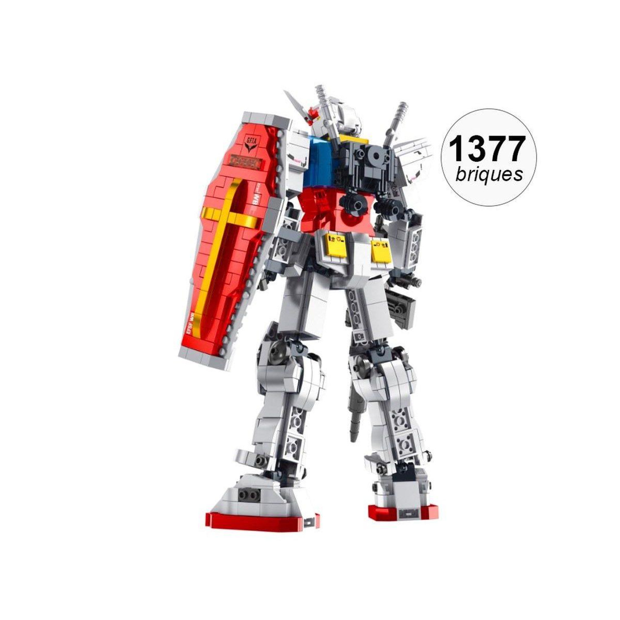 Voir la diapositive 2 : 1001JOUETS Jeu de Construction Robot XXL - Éléments Phosphorescents - 1377 Briques