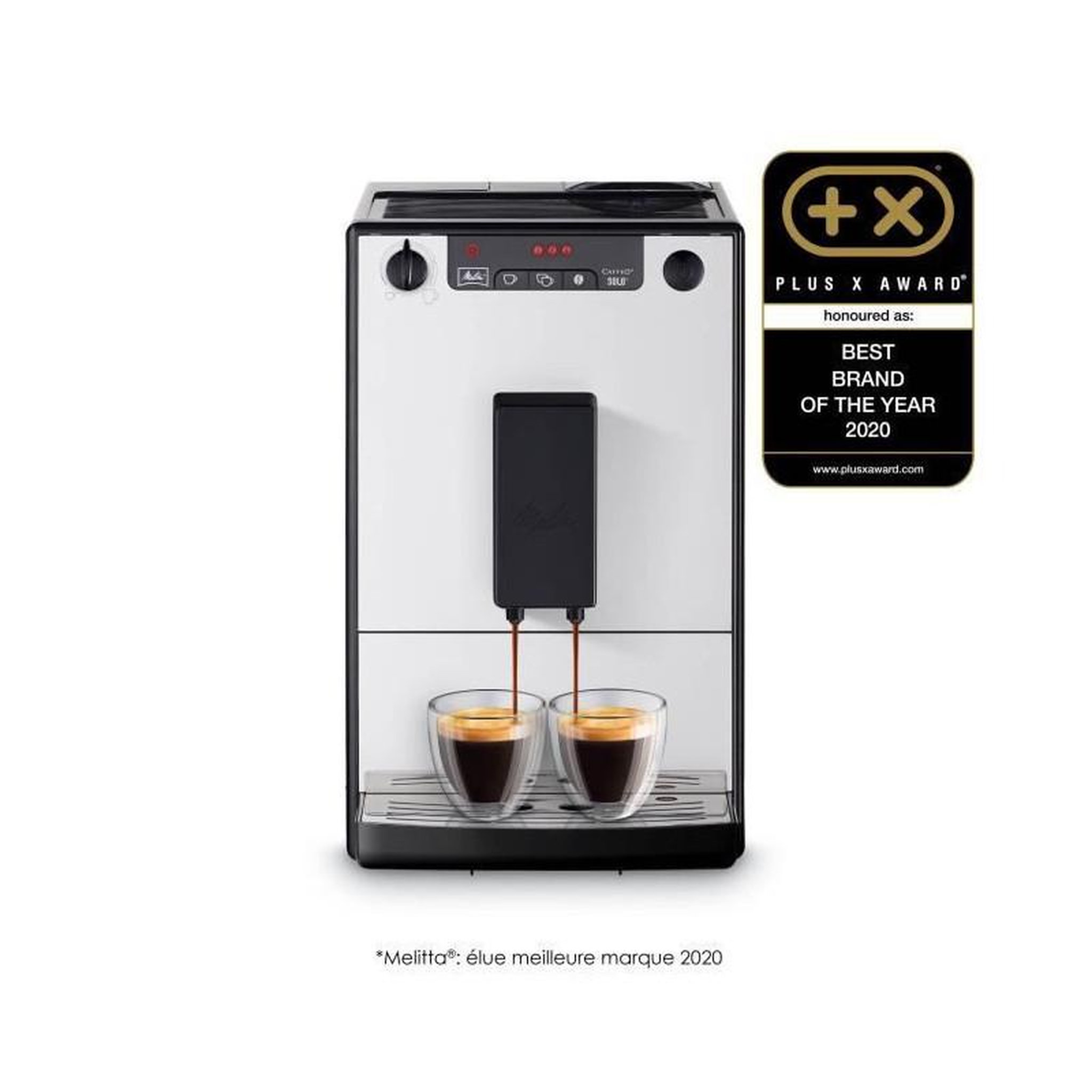 Melitta MELITTA E950-666 - Cafetiere automatique Solo Pure Argent - 1400W - 3 reglages dintensite - Reservoir a grains 125g