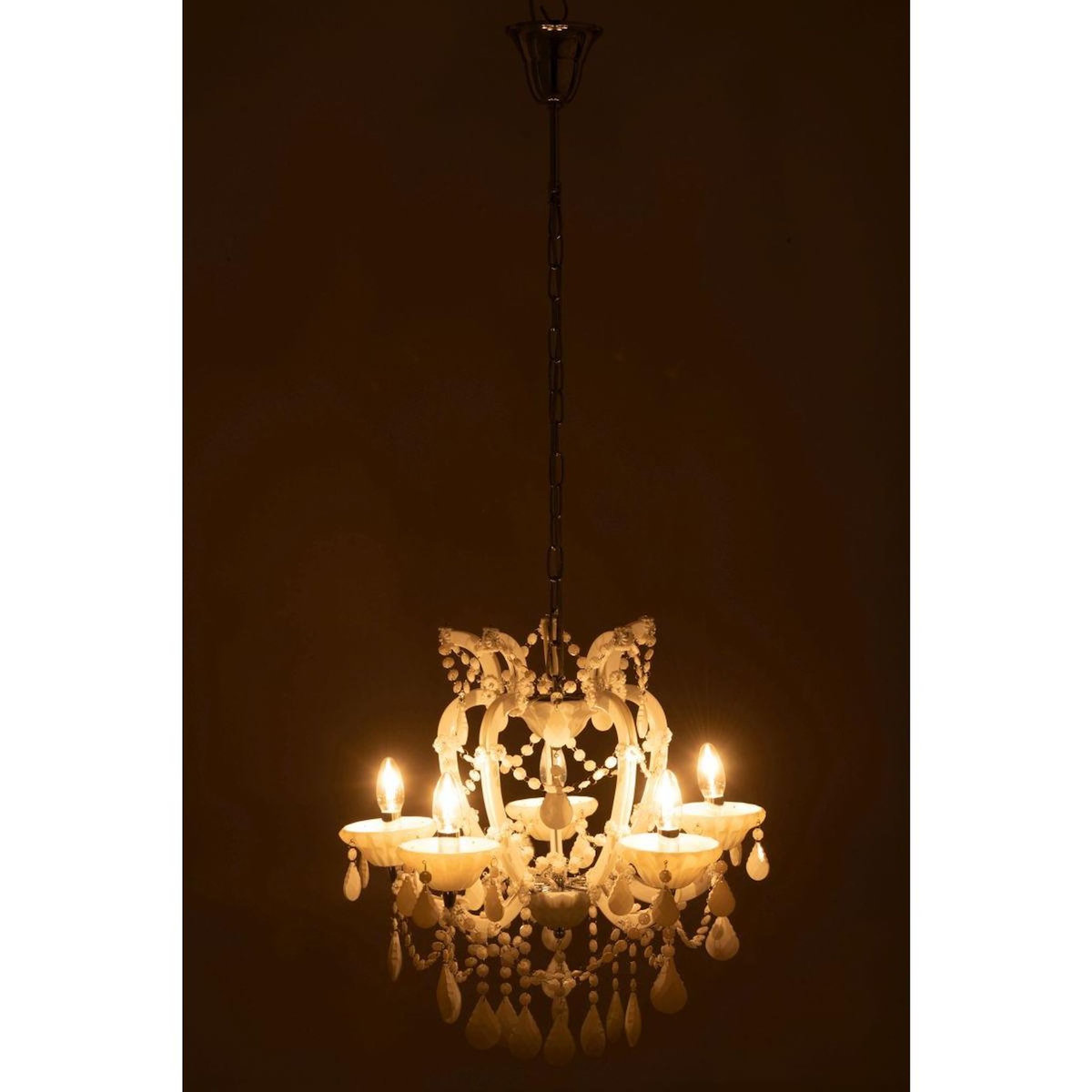 Paris Prix Lustre en Verre  Antique  57cm Blanc