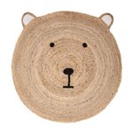 Atmosphera Kids Tapis Enfant en Jute  Tête Ourson  100cm Naturel