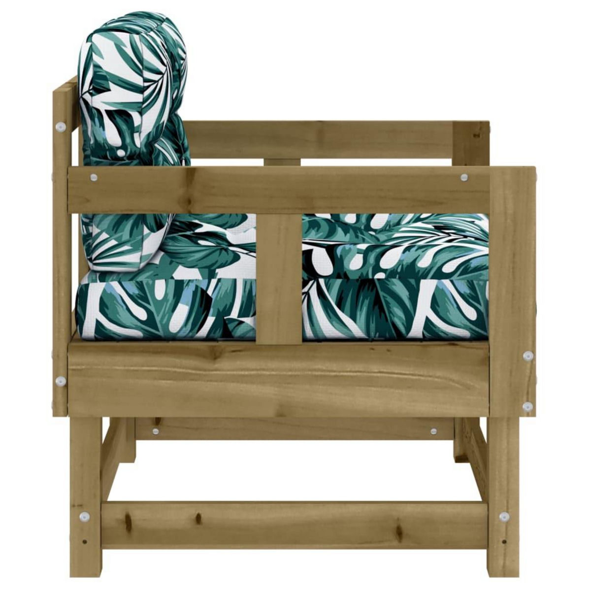 VIDAXL Chaises de jardin avec coussins lot de 2 bois de pin impregne