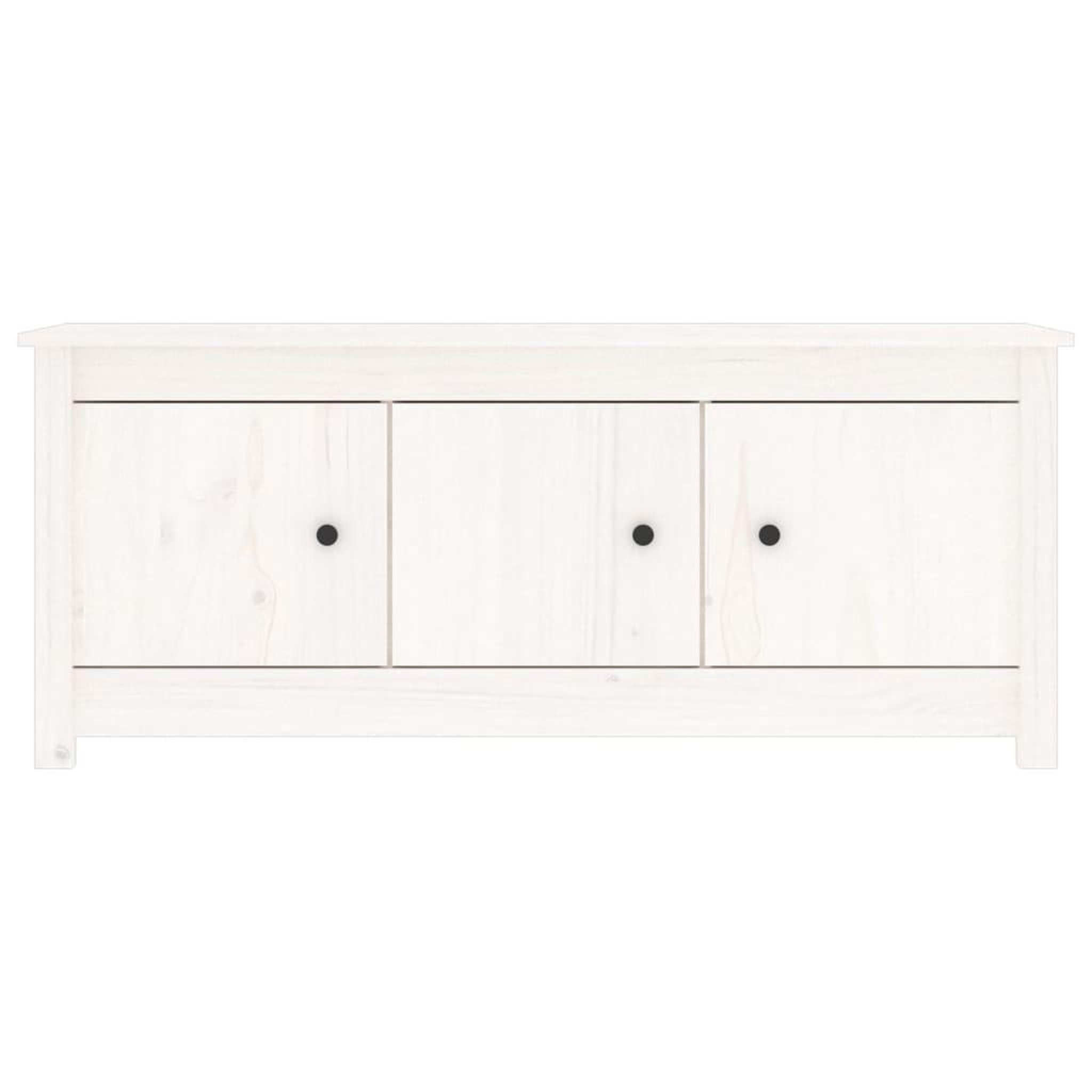 Voir la diapositive 3 : VIDAXL Armoire a chaussures Blanc 110x38x45,5 cm Bois de pin massif