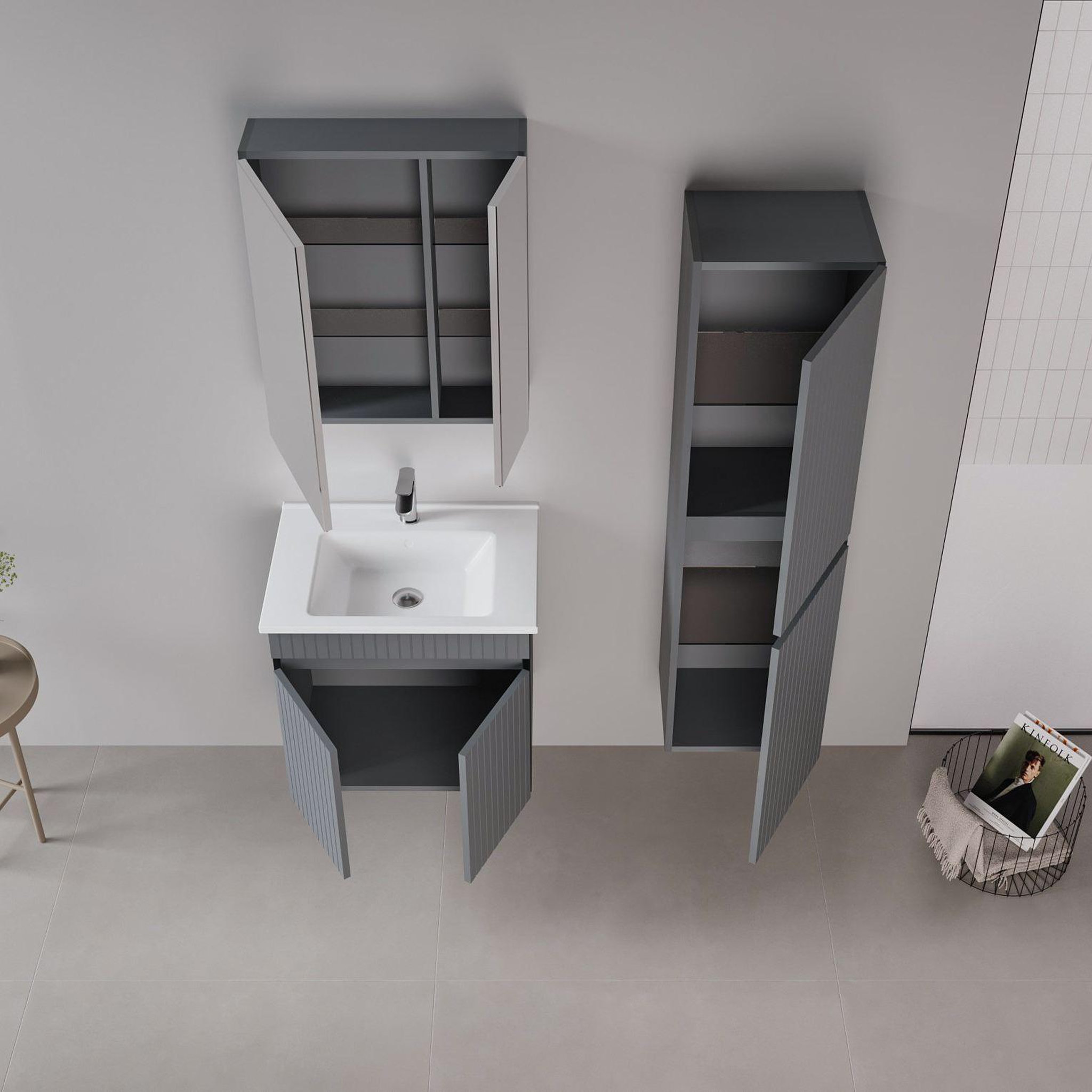 Voir la diapositive 3 : Habitat et Jardin Meuble Vasque  Tivoli 65  - 65 x 45 x 57 cm - Matte Anthracite
