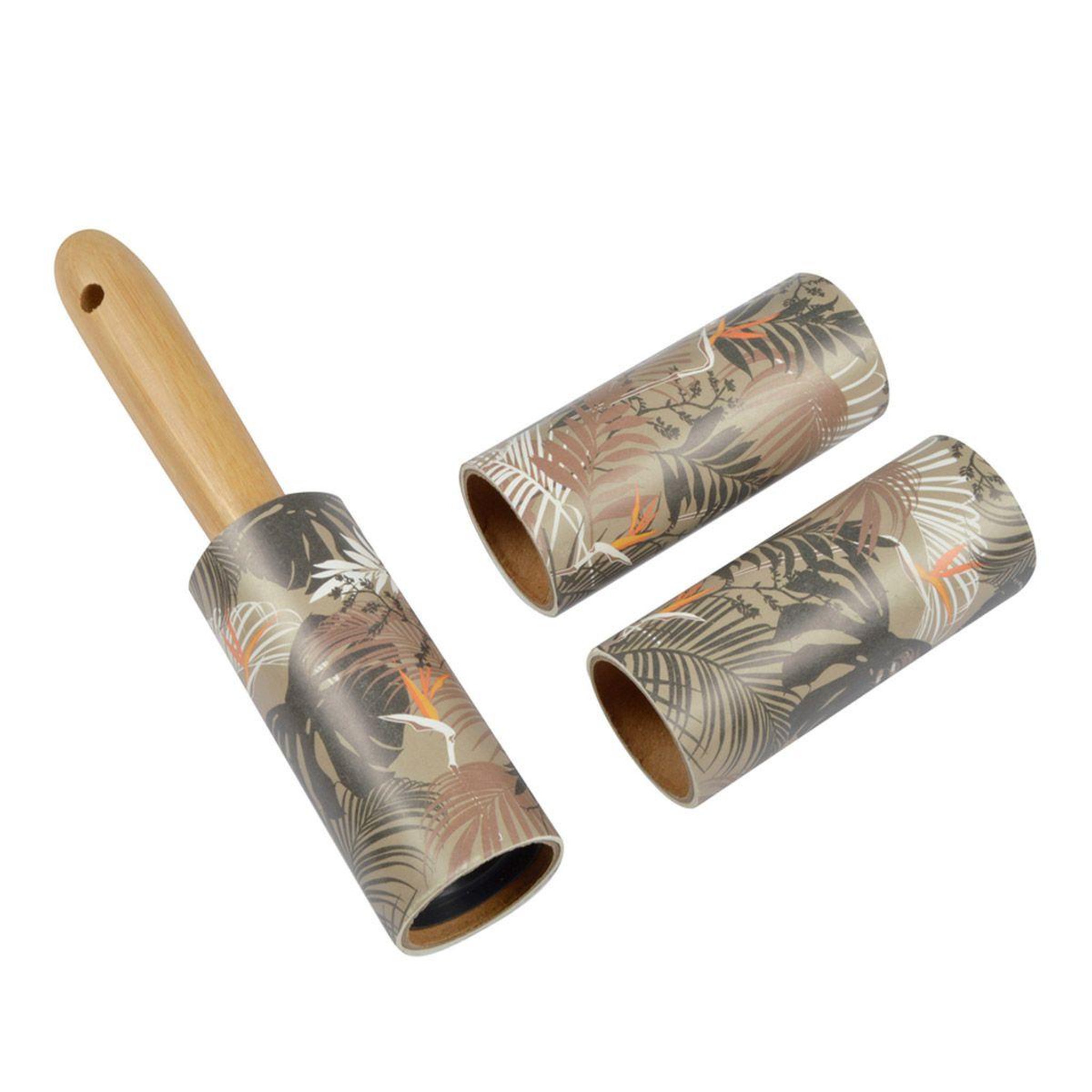HOMEA Brosse à vêtements 20 feuilles  adhésive  naturel