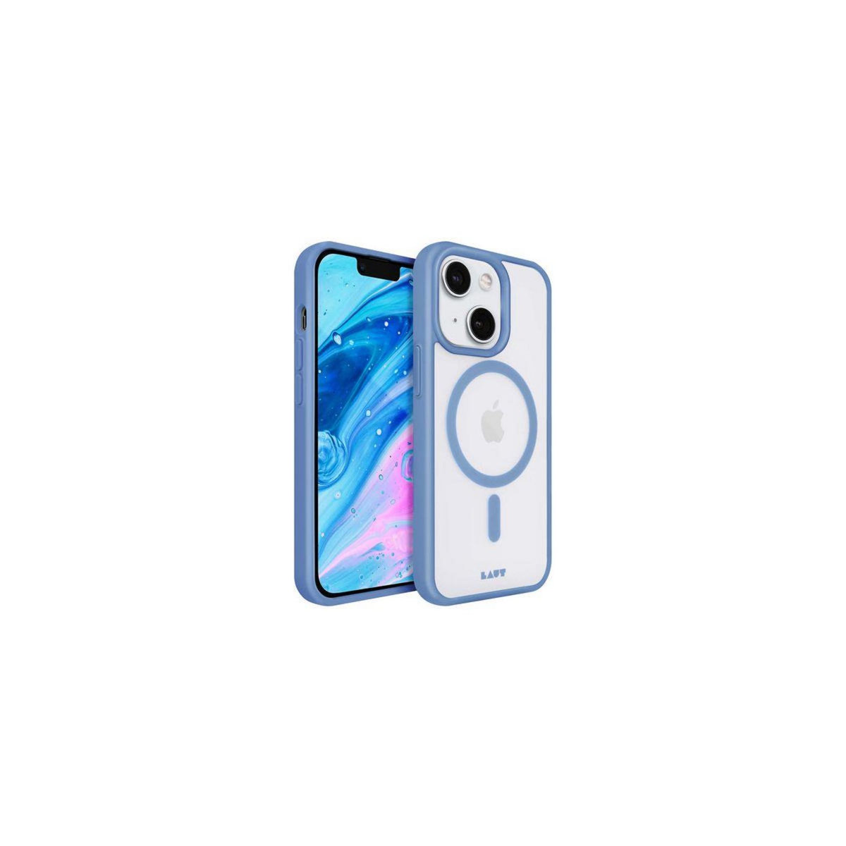 LAUT Coque iPhone 14 MagSafe transparent/bleu