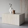 Voir la diapositive 5 : Paris Prix Table Basse Effet Travertin  York  80cm Beige