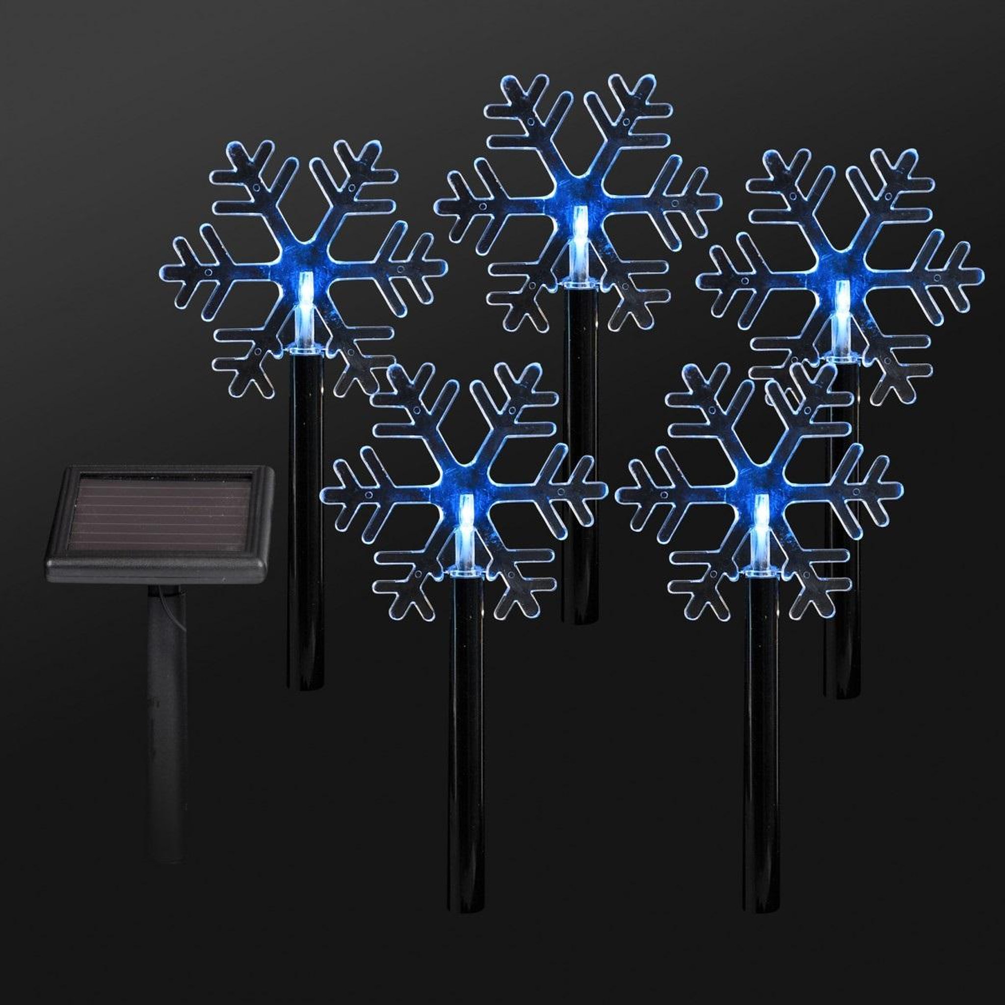 Voir la diapositive 2 : Eden 5 flocons solaire 5 led design et moderne