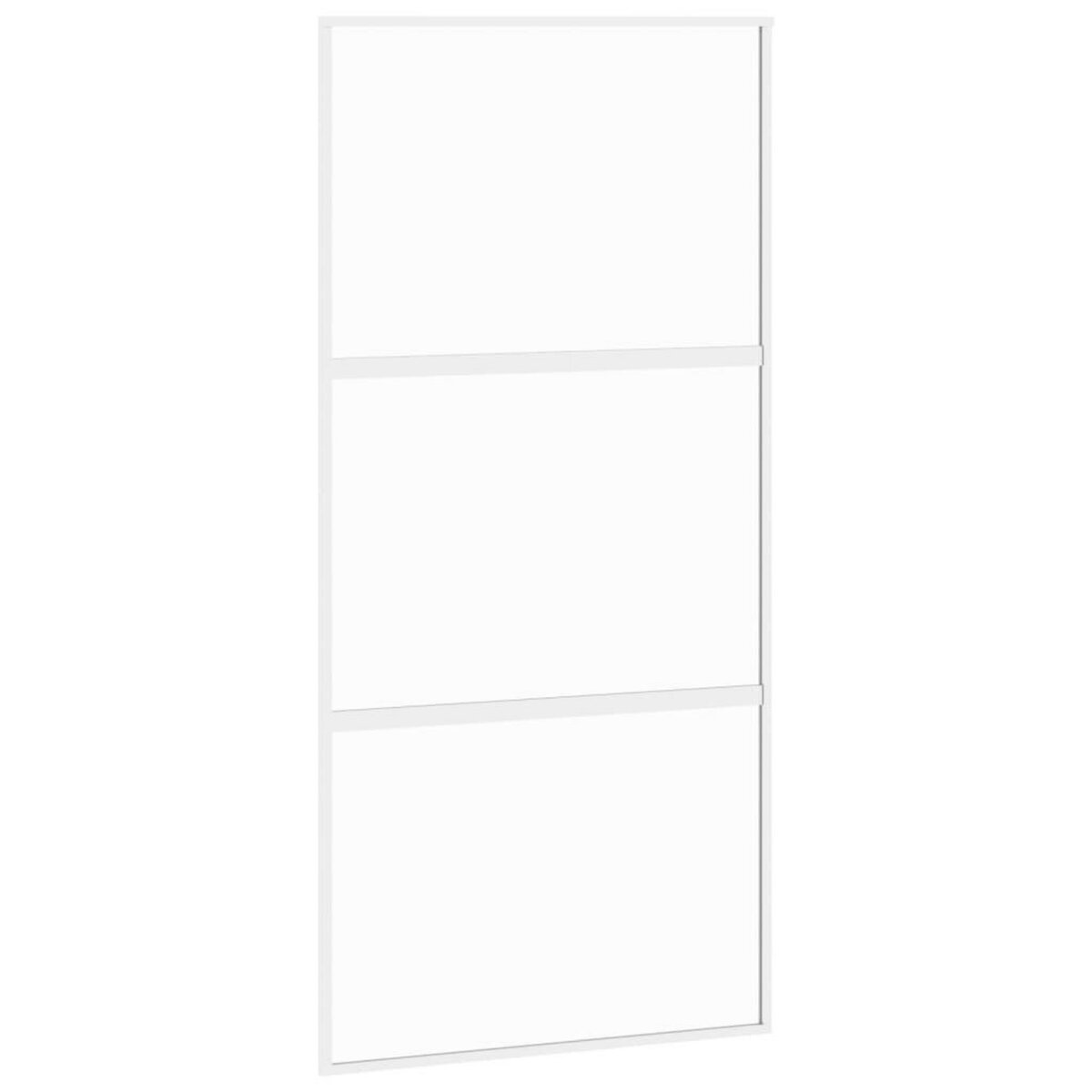 VIDAXL Porte coulissante blanc 102,5x205 cm verre trempe aluminium