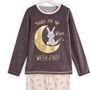 Voir la diapositive 2 : IN EXTENSO Ensemble pyjama velours lapin fille