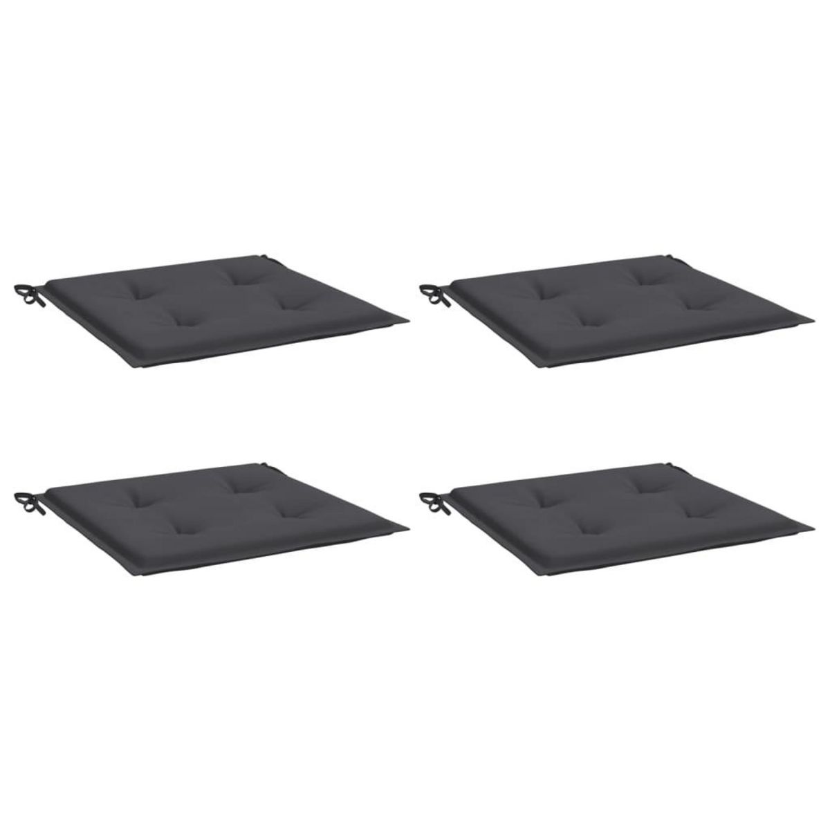 VIDAXL Coussins de chaise de jardin lot de 4 anthracite 50x50x3 cm