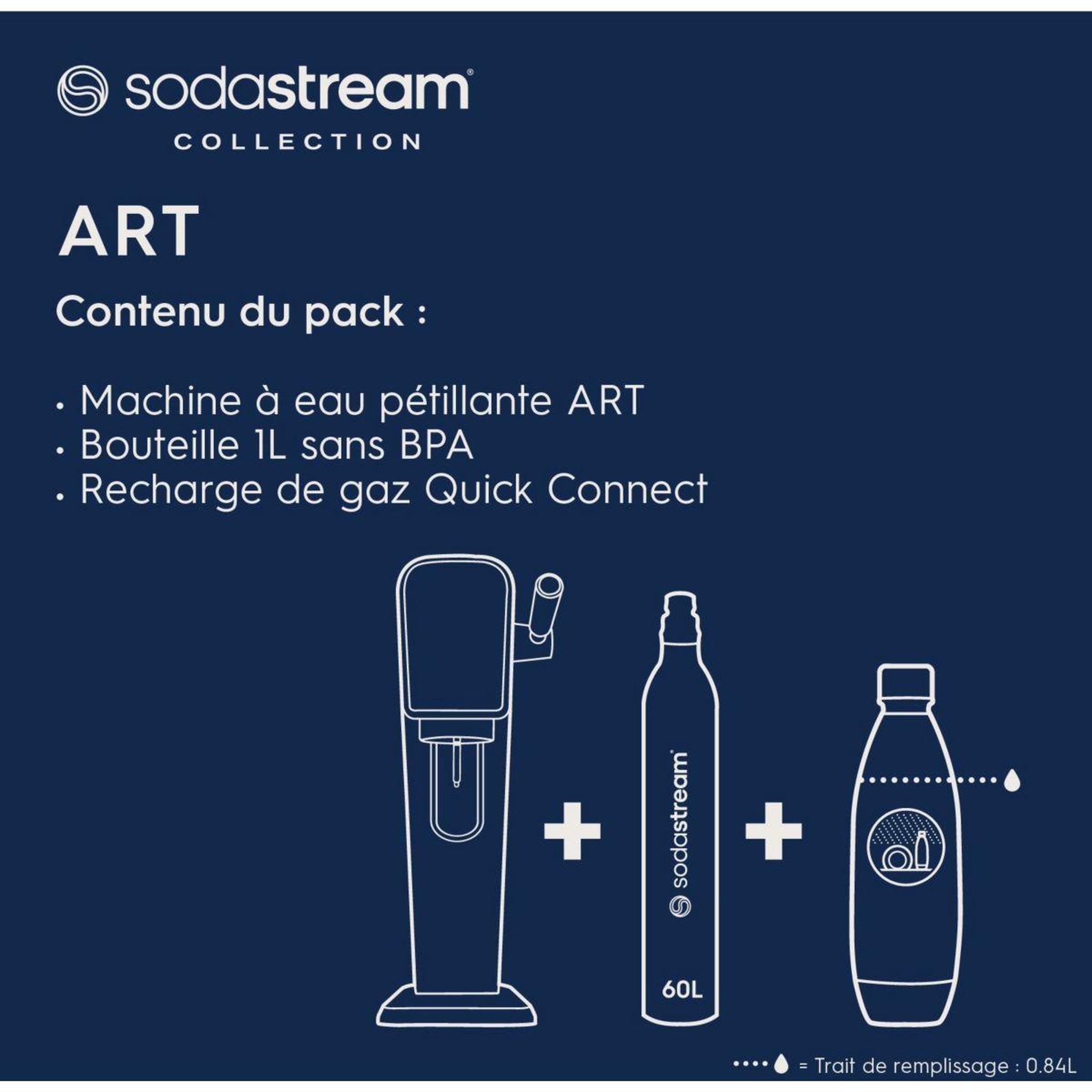Voir la diapositive 3 : SODASTREAM Machine à soda ART Blanche