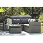 Voir la diapositive 8 : DCB GARDEN Salon bas de jardin - 5 places - résine tressée - gris - BONHEUR
