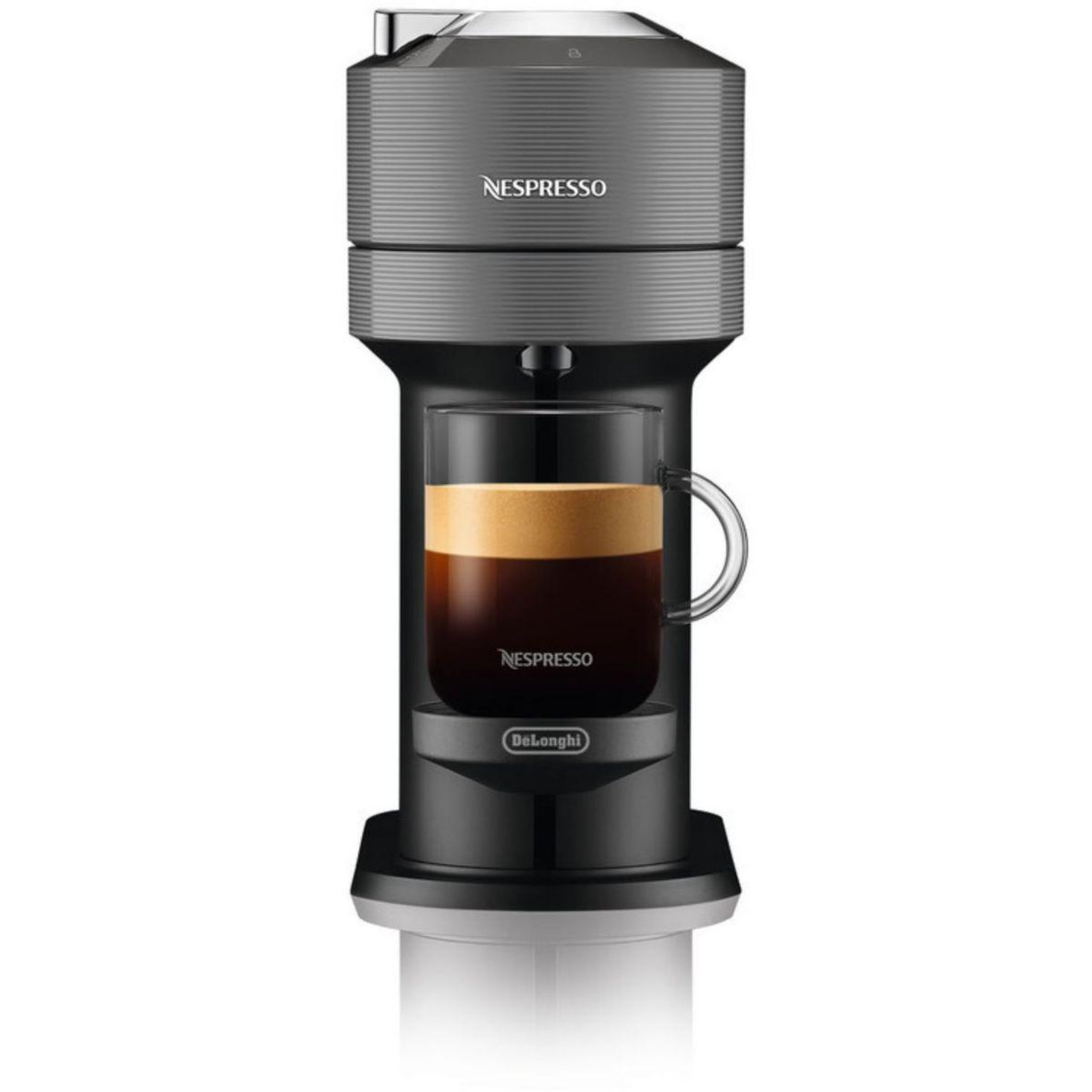 Voir la diapositive 5 : DELONGHI Machine à café à capsules manuelle automatique de longhi nespresso vertuo env 120.gy 1,1 l gris