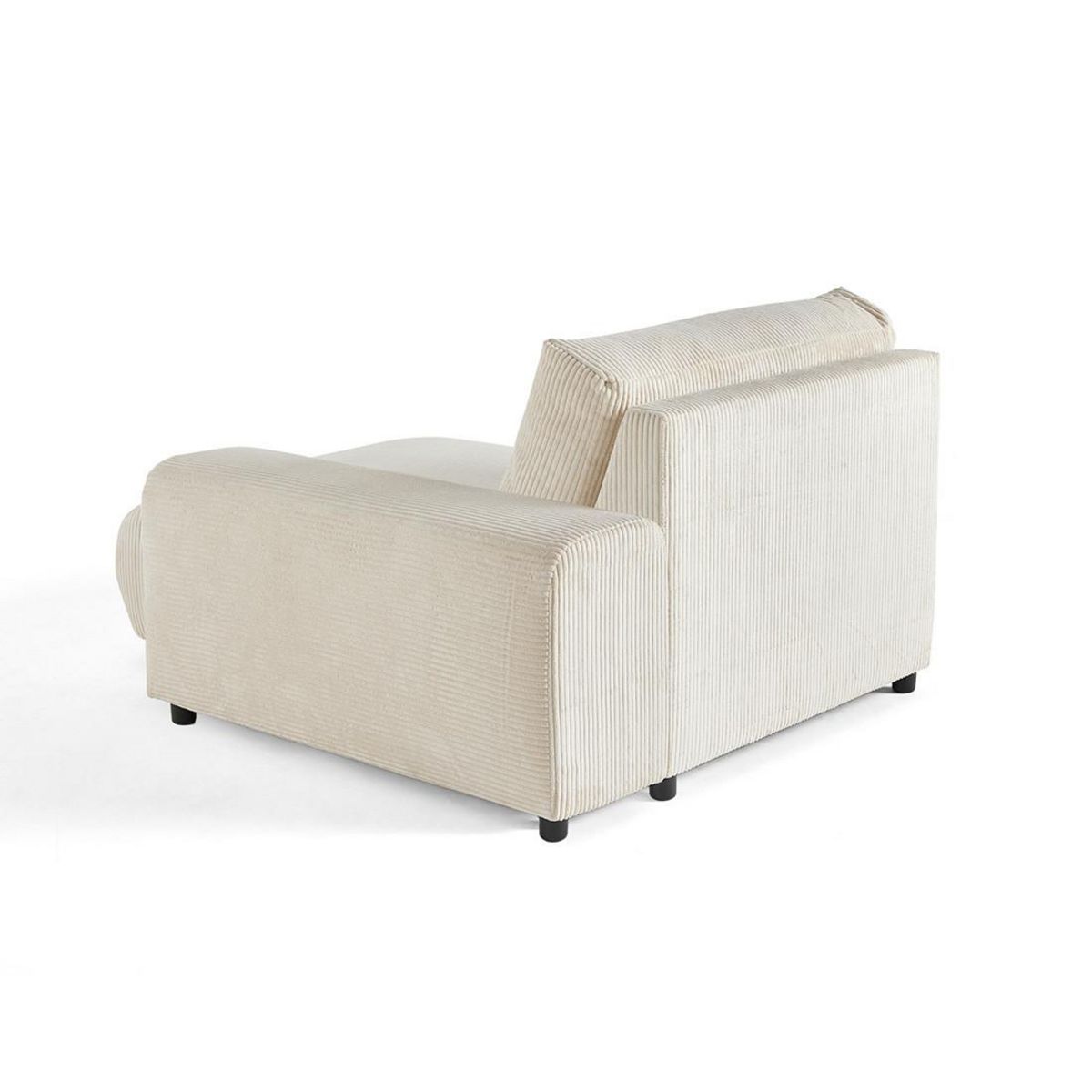 LISA DESIGN Garance - module d'assise méridienne droit - en velours côtelé