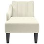 Voir la diapositive 4 : VIDAXL Fauteuil long avec accoudoir droit creme velours