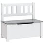 Voir la diapositive 2 : VIDAXL Banc de rangement pour enfants Blanc et gris 60x30x55 cm MDF