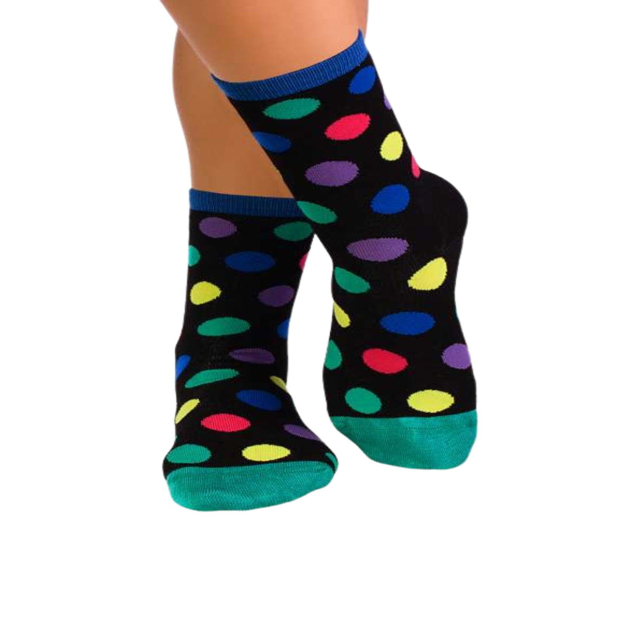 PIRIN HILL Chaussettes en bambou à pois - noir. Coloris disponibles : Noir