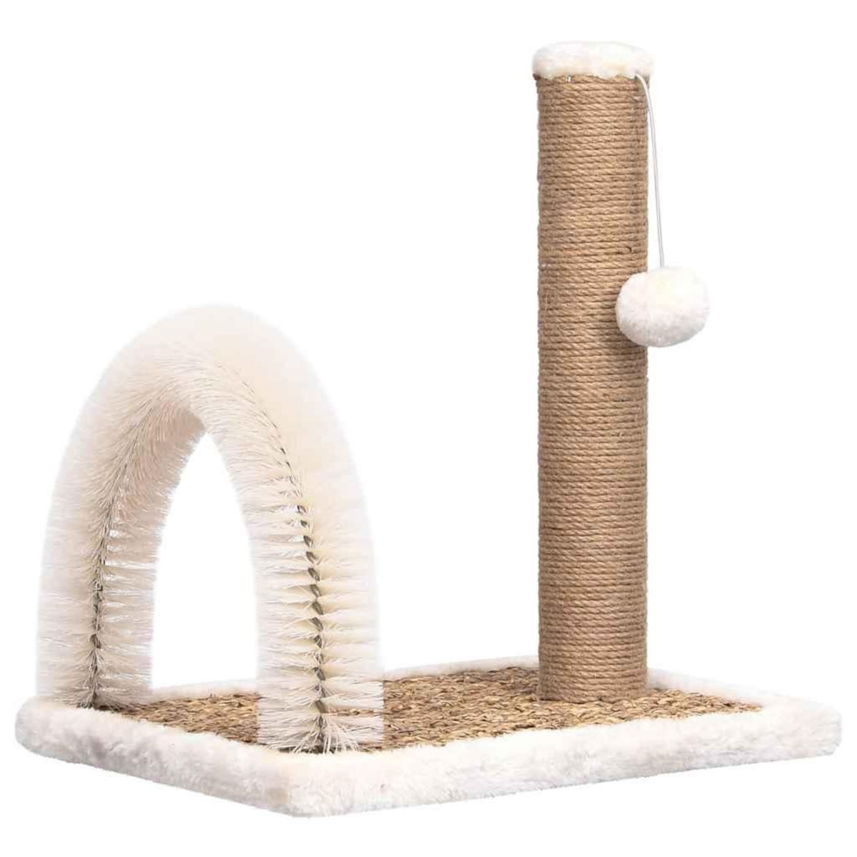 VIDAXL Arbre a chat avec brosse de toilettage en arche et grattoir