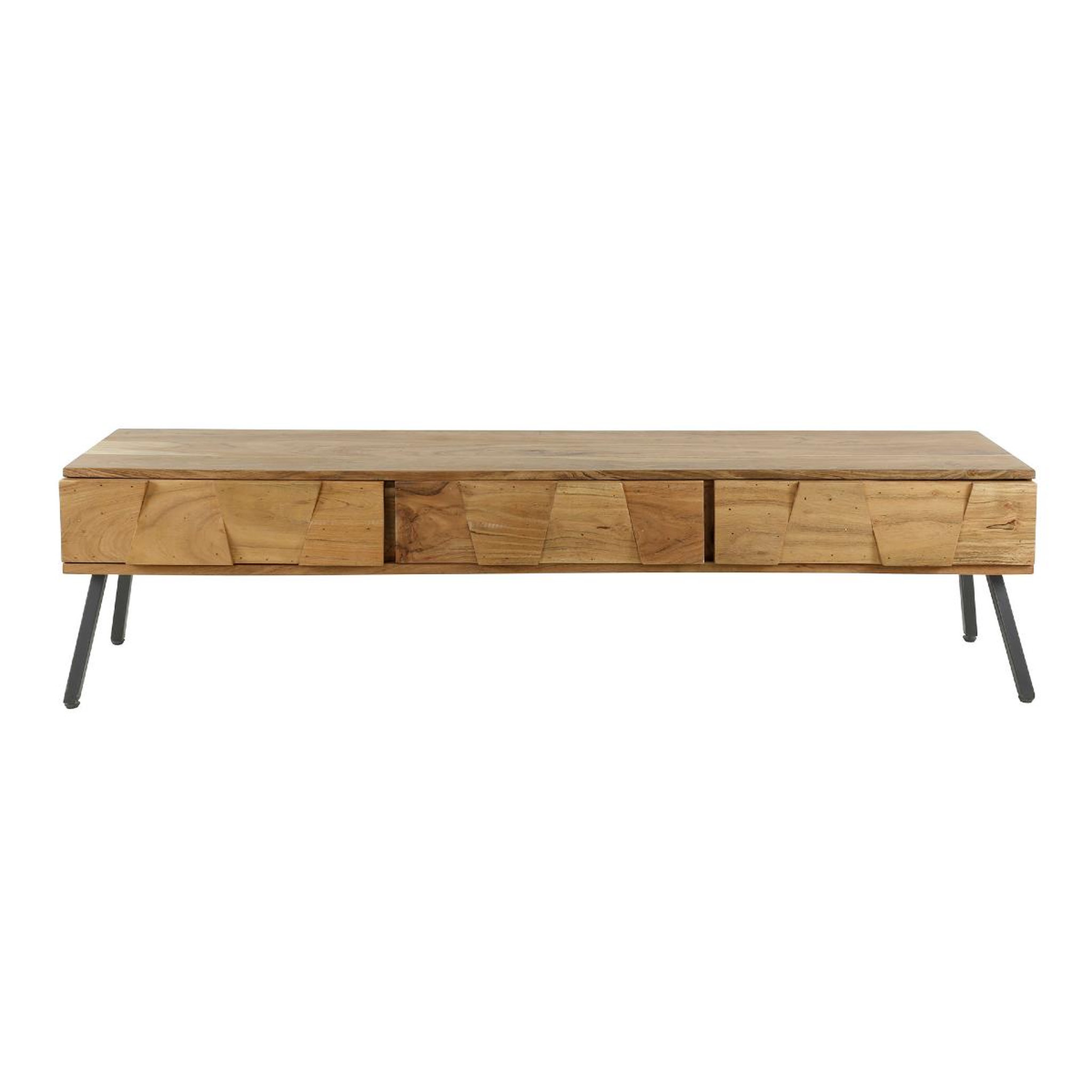 JLC KREATION Meuble tv en bois d'acacia massif 180cm dino