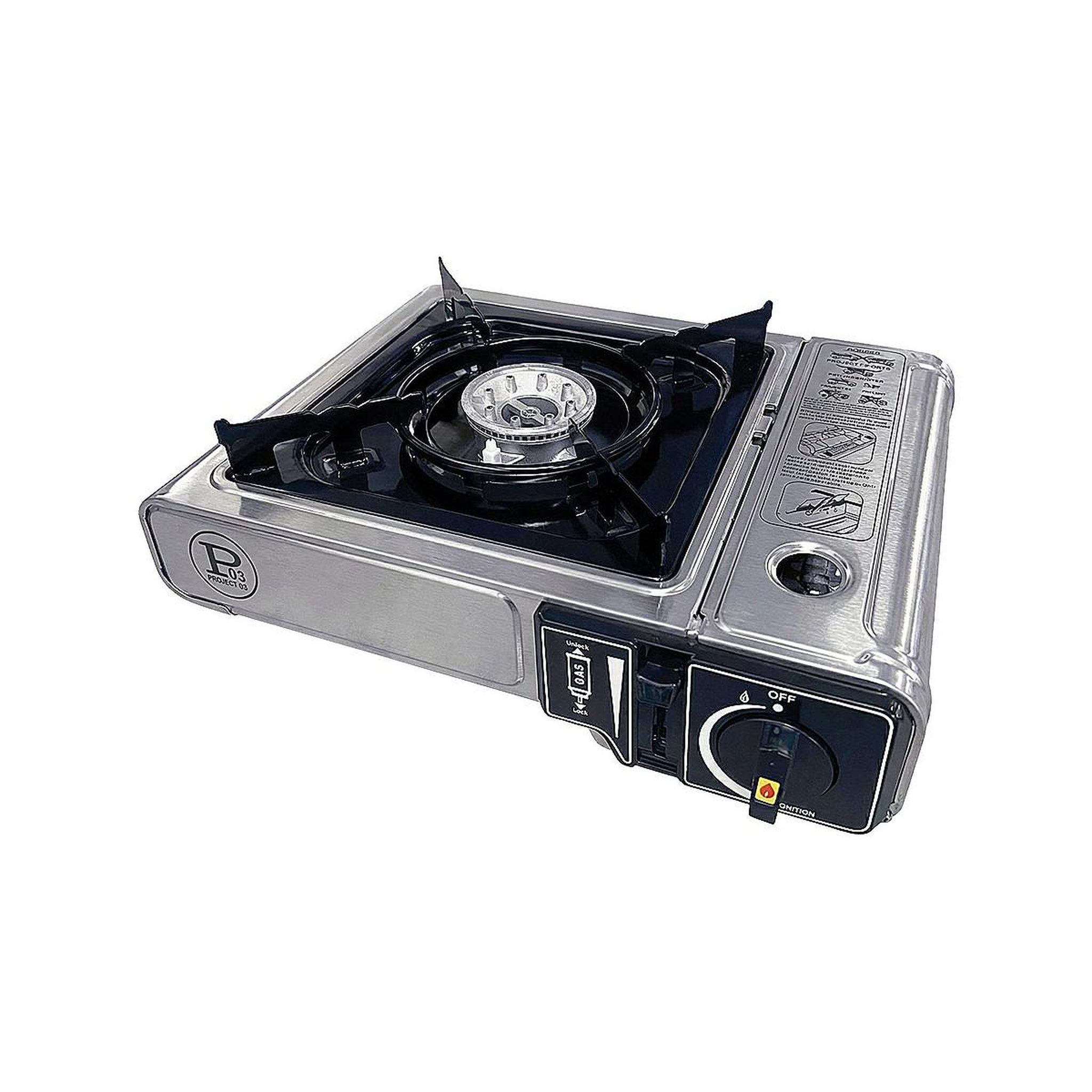 Voir la diapositive 6 : INTEC Réchaud à gaz portable 1feu 2200w + 8 cartouches gaz butane idéal réchaud camping, van cuisine extérieure intec