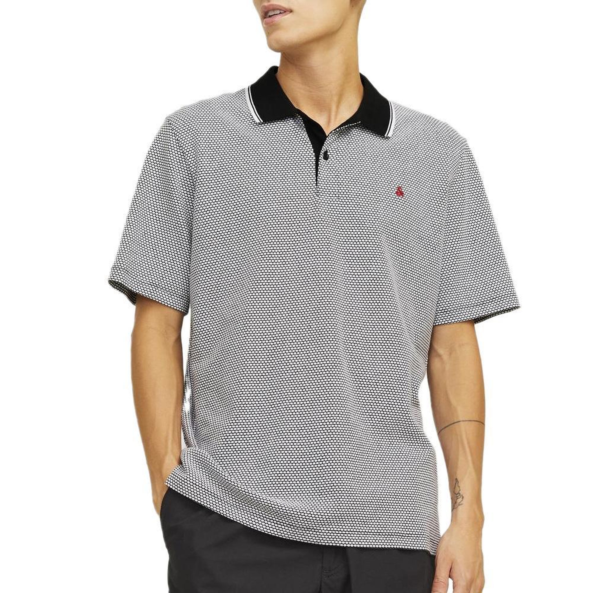 Voir la diapositive 1 : Jack & Jones Polo Blanc/Noir Homme Jack & Jones Waylon