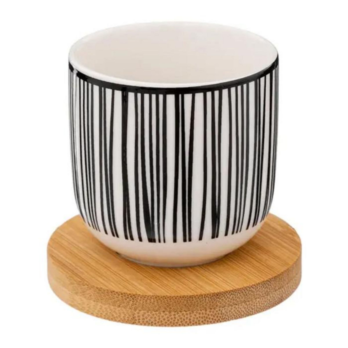 SECRET DE GOURMET Lot de 4 Tasses à Café  Bohemia  10cl Noir & Blanc