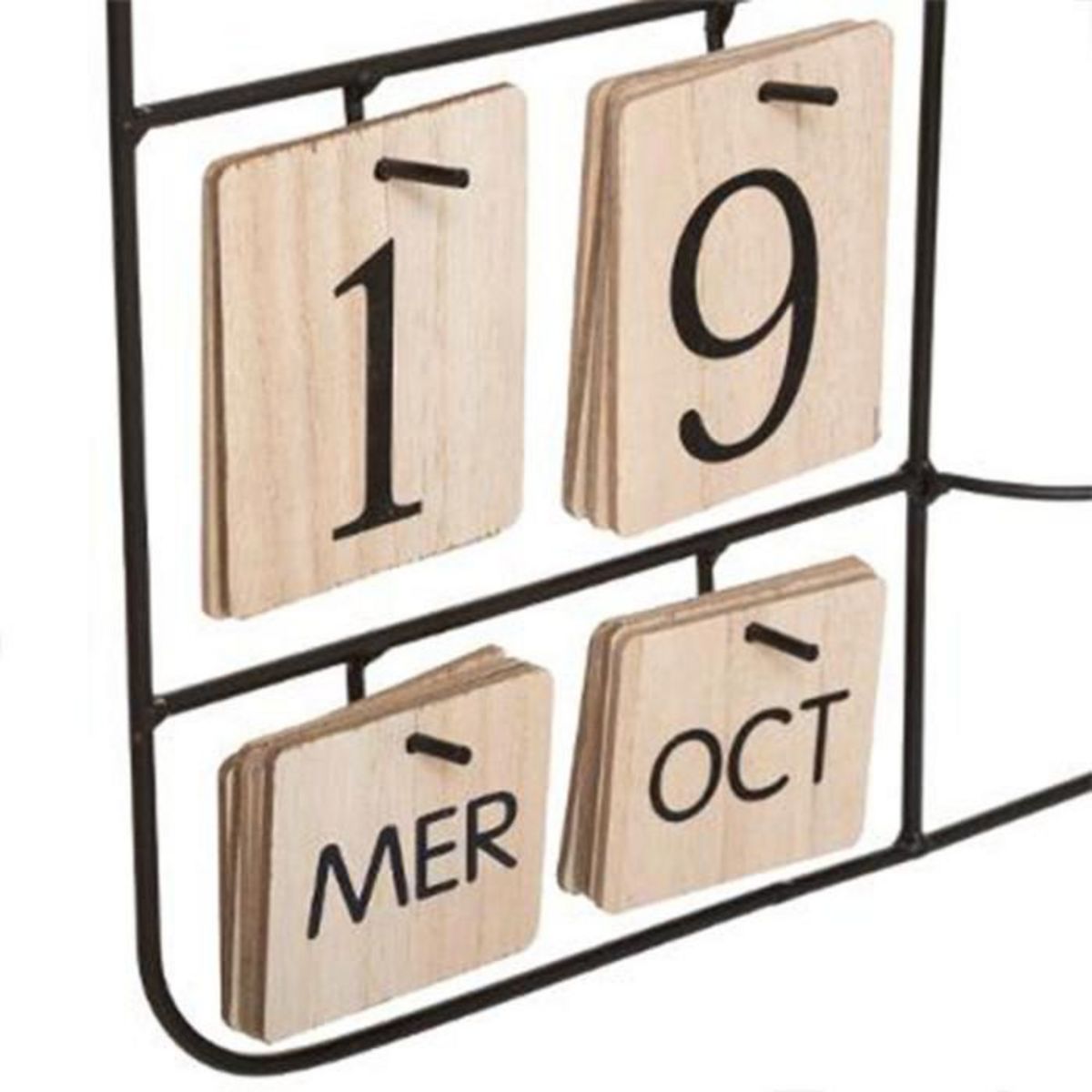 ATMOSPHERA Horloge Murale & Date  Camille  51cm Noir