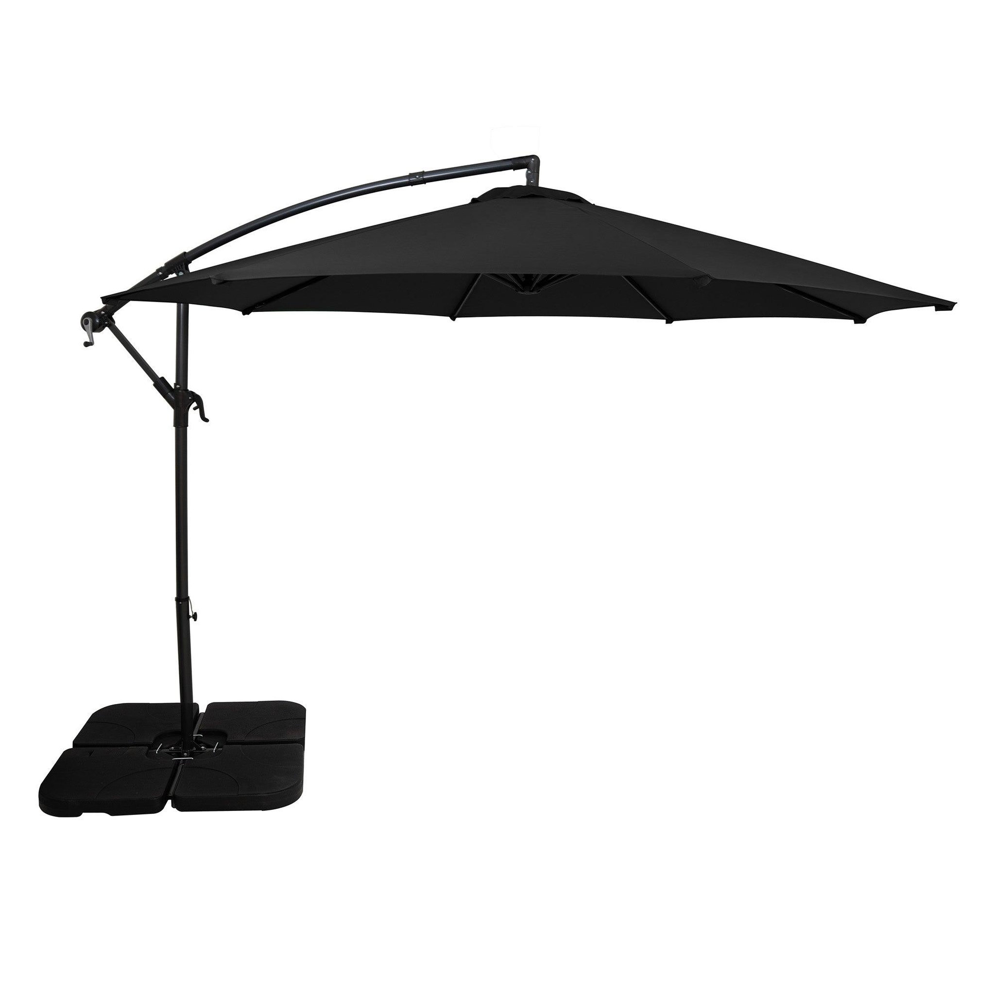 Voir la diapositive 1 : Monster Parasol Banane à Mât Déporté 3 m & Pied Carré