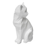 ATMOSPHERA Statuette Déco Chat Origami  Delia  20cm Blanc