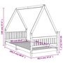 Voir la diapositive 6 : VIDAXL Cadre de lit pour enfants blanc 90x200 cm bois de pin massif