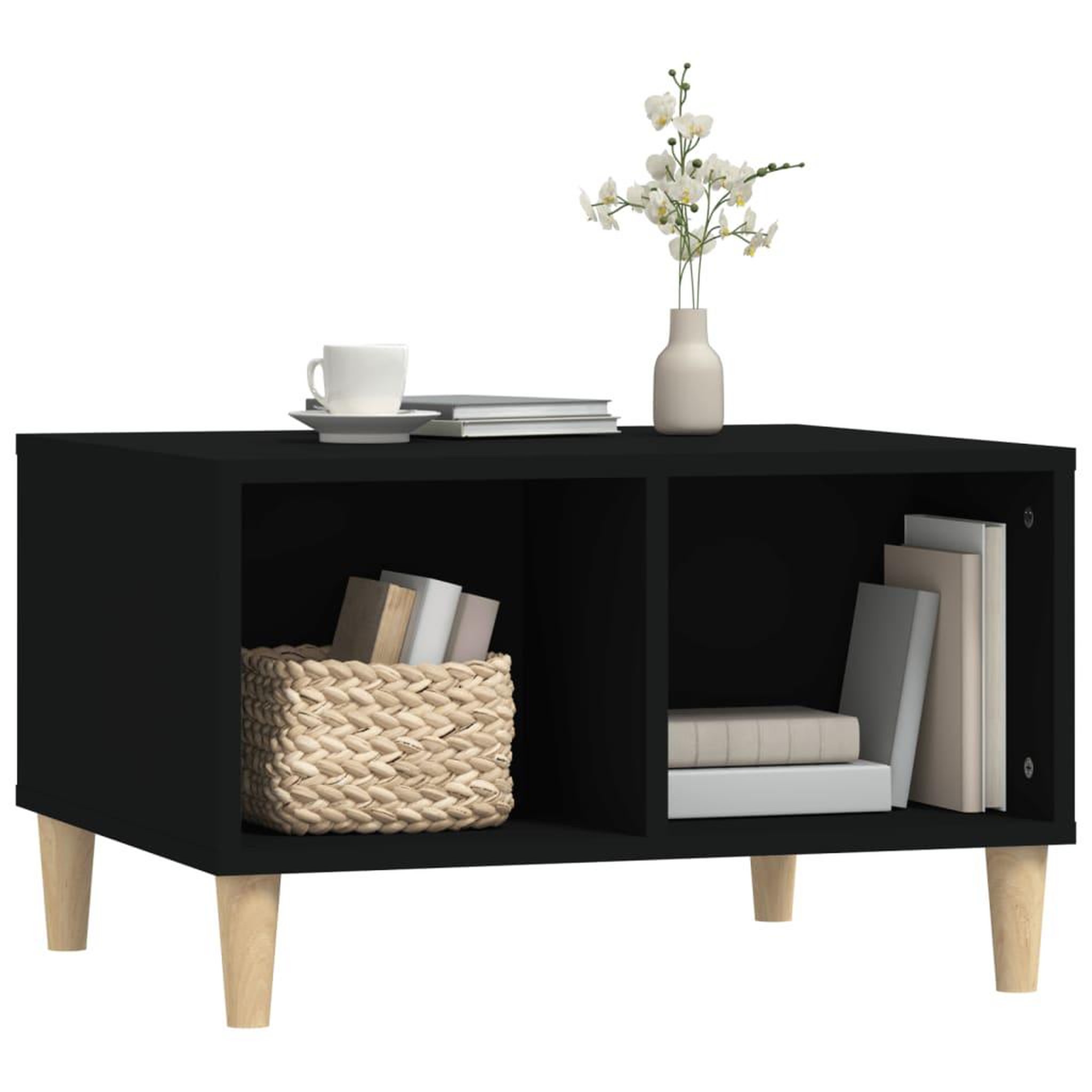 Voir la diapositive 4 : VIDAXL Table basse Noir 60x50x36,5 cm Bois d'ingenierie