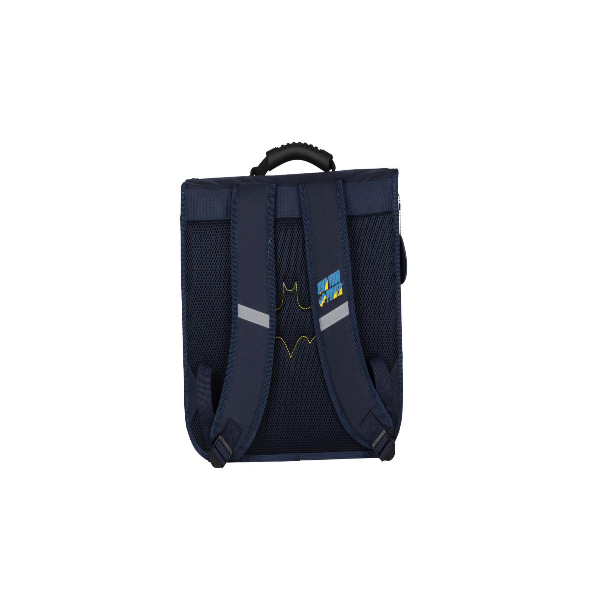 Voir la diapositive 3 : Bagtrotter Batman- Cartable scolaire 38 cm - Garçon - Bleu/Jaune - 2 compartiments