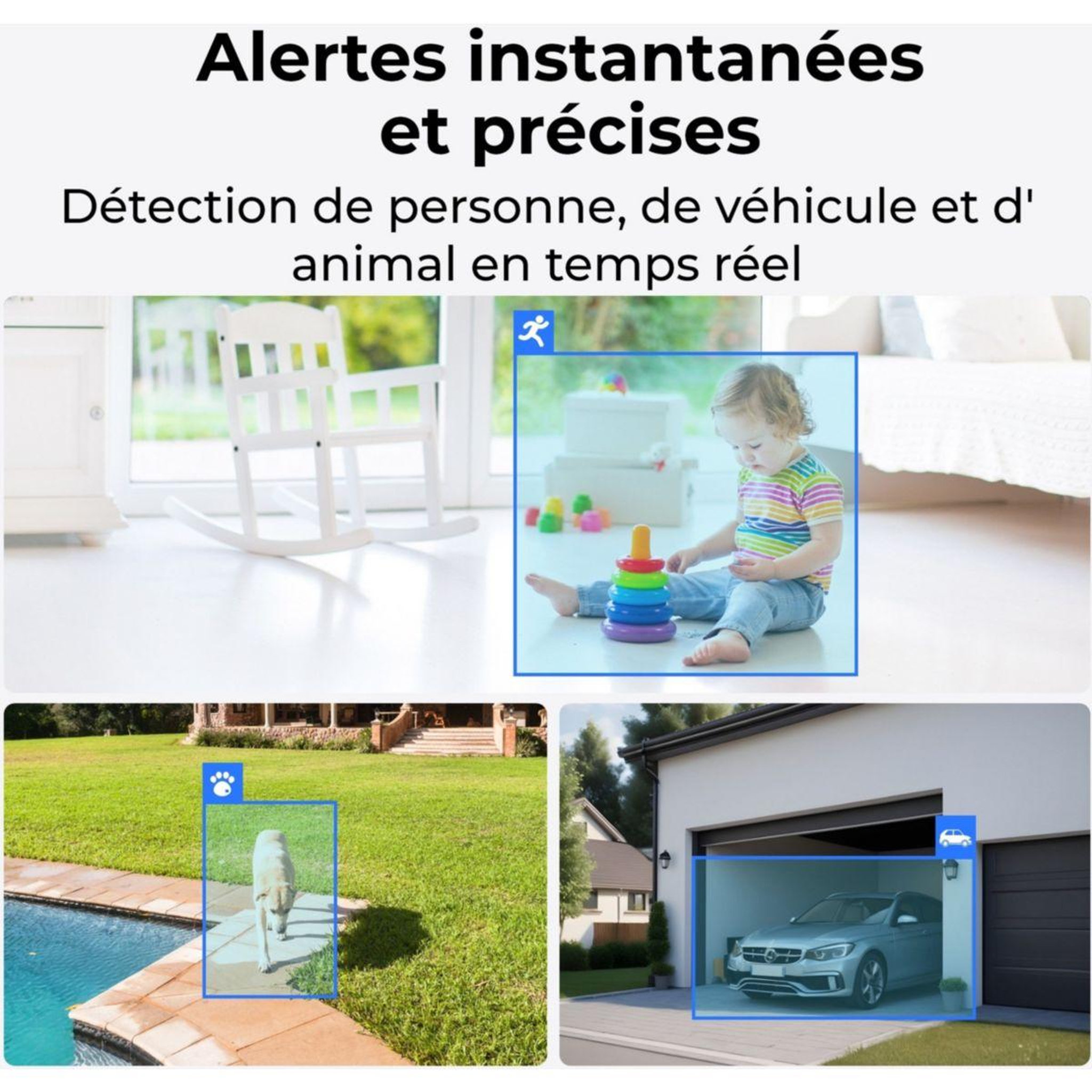 Voir la diapositive 3 : REOLINK Caméra de surveillance b310 blanche + panneau solaire