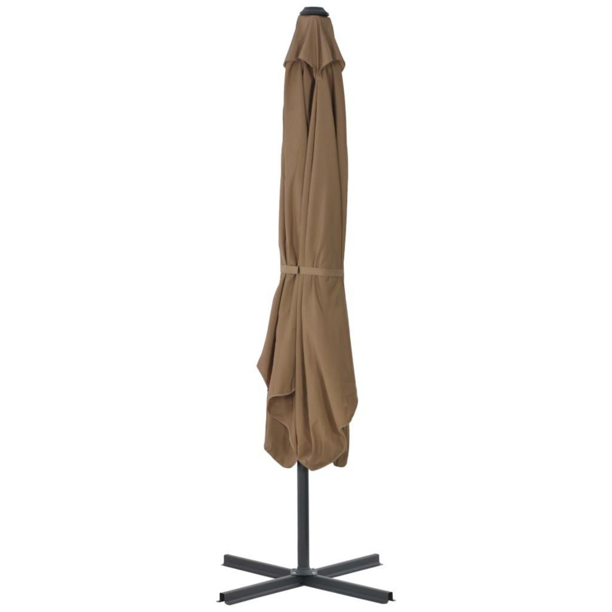 VIDAXL Parasol d'exterieur avec poteau en acier 250 x 250 cm Taupe