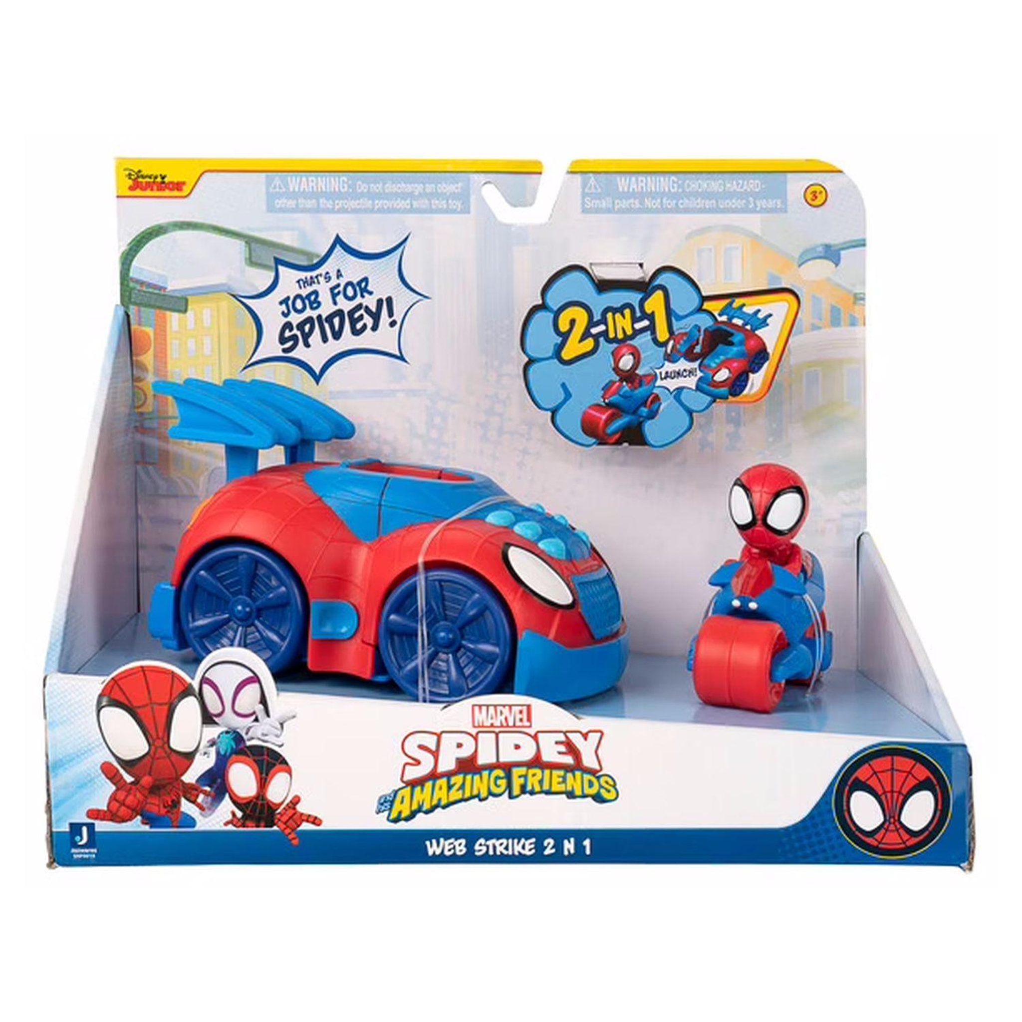 Voir la diapositive 1 : JAZWARES Véhicule 2 en 1 Flip & Jet Marvel Spidey and His Amazing Friends