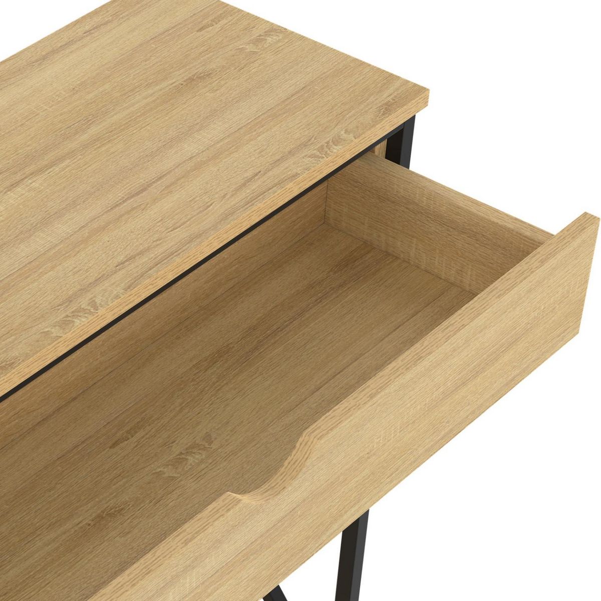 ID MARKET Console 1 tiroir WAYNE 2 étagères design industriel