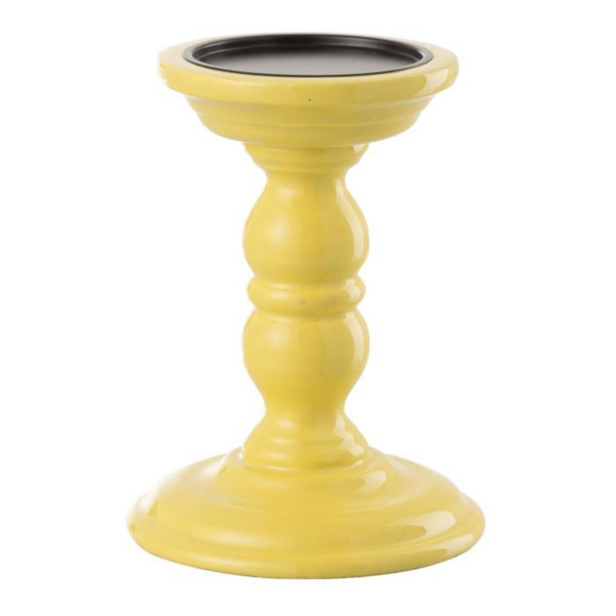 Paris Prix Bougeoir Haltère en Bois  Waldo  17cm Jaune