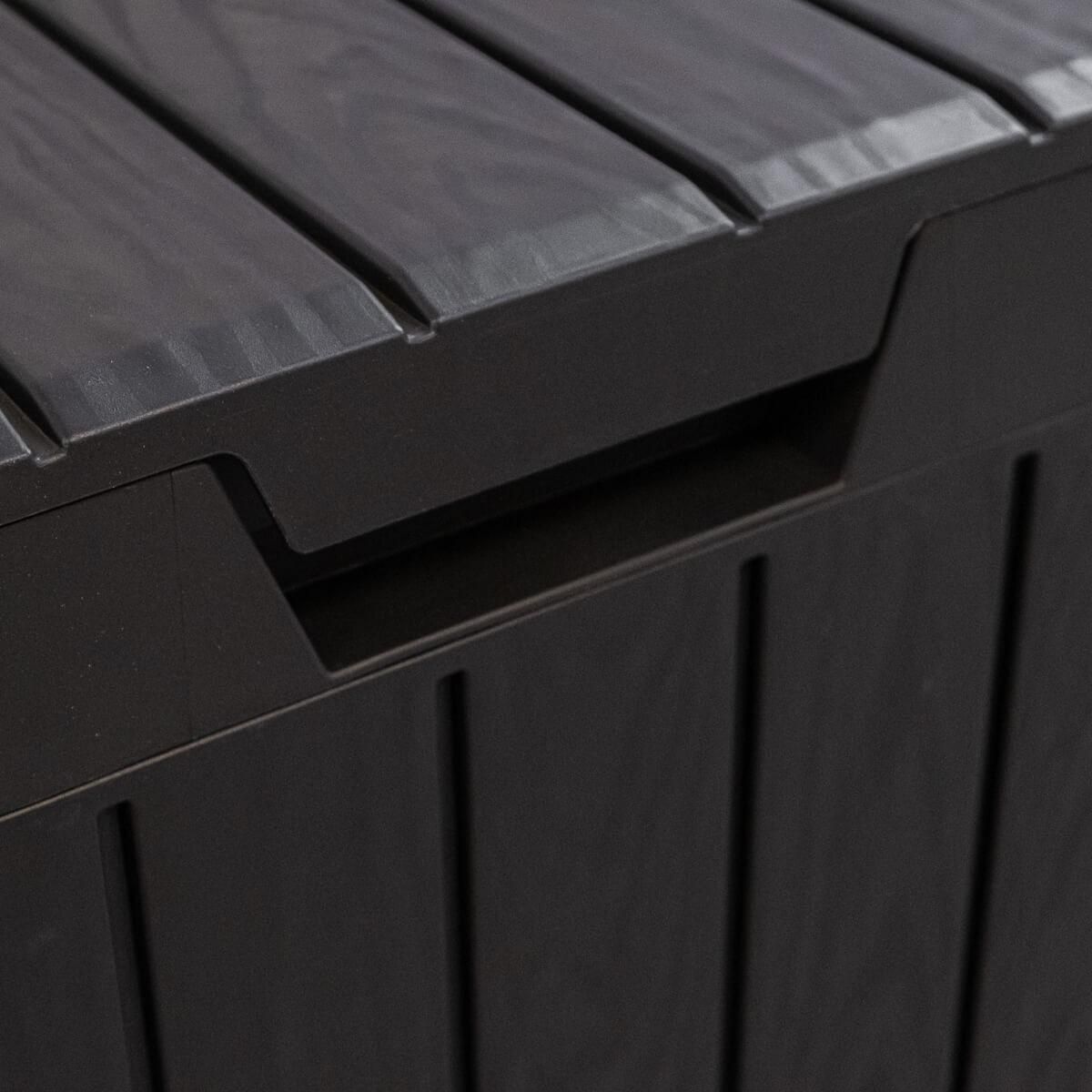 Toomax Poubelle de jardin 80 Litres Noire 38 x 38 x H65 cm Couvercle à pression TOOMAX