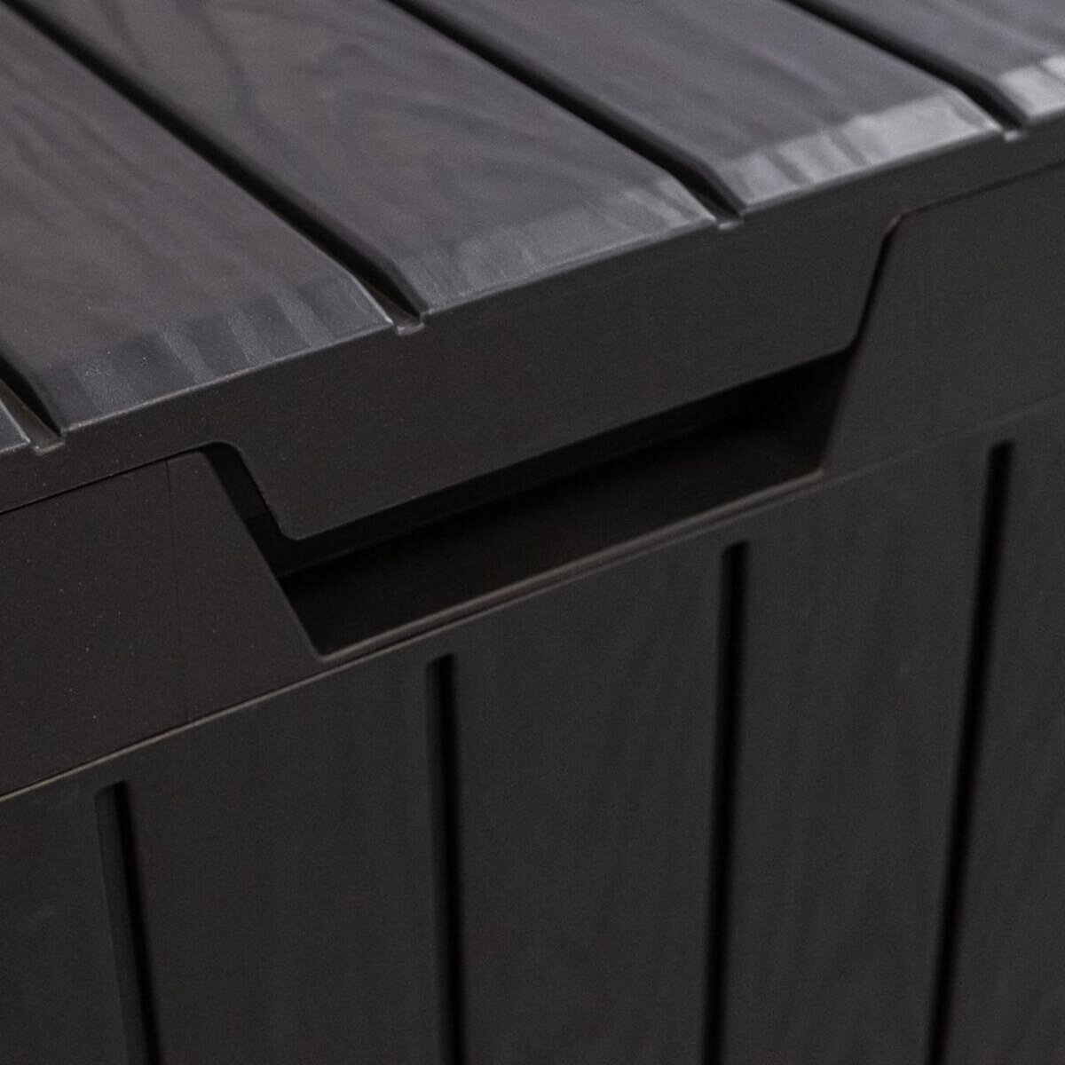 Toomax Poubelle de jardin 80 Litres Noire 38 x 38 x H65 cm Couvercle à pression TOOMAX