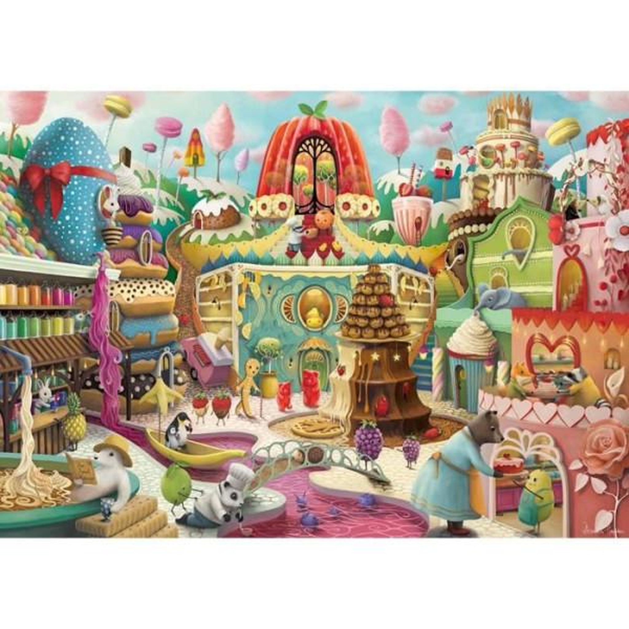RAVENSBURGER Puzzle 1000 pieces : la rue de la douceur