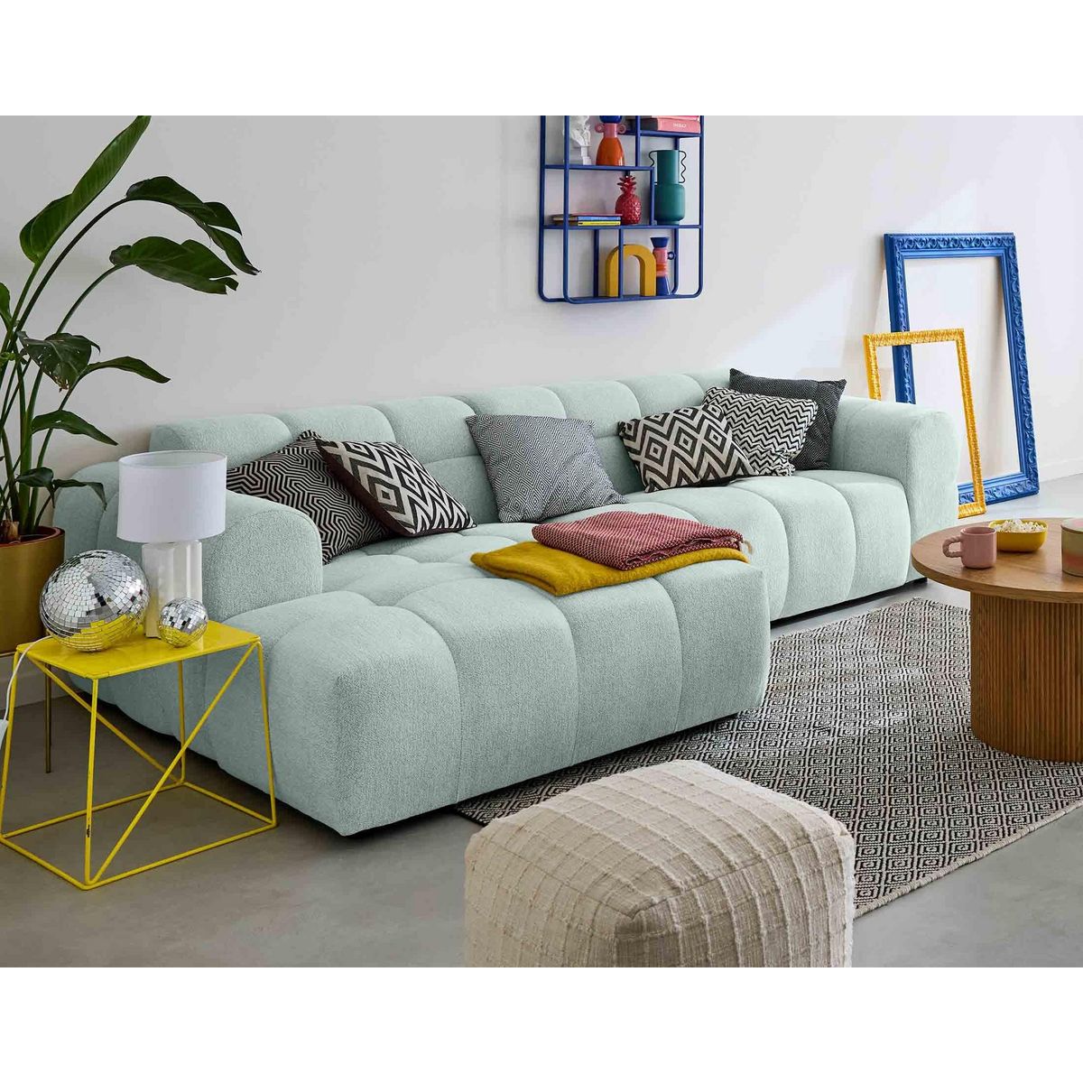 LISA DESIGN Ray - canapé d'angle gauche - 4 places - en tissu texturé