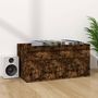 Voir la diapositive 3 : VIDAXL Boîte de rangement a disques vinyle Chene fume 71x34x36 cm Bois