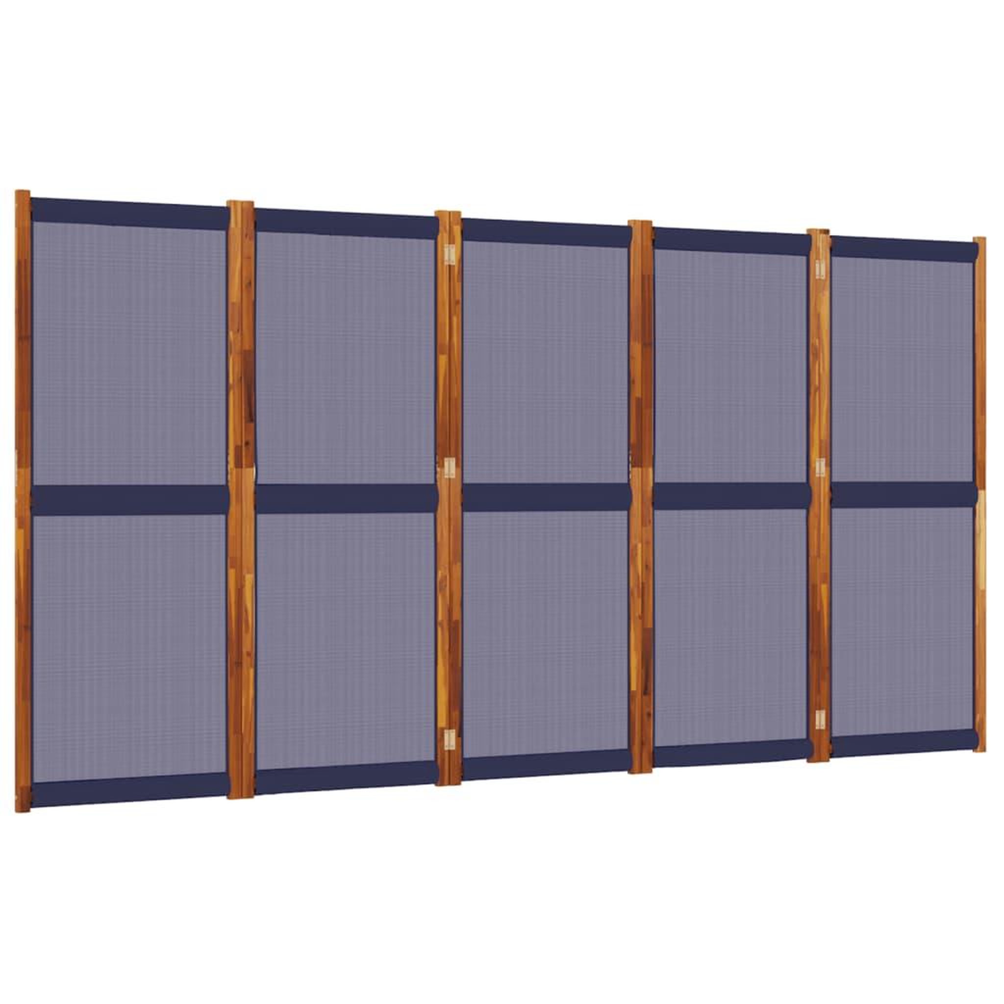 Voir la diapositive 2 : VIDAXL Cloison de separation 5 panneaux bleu fonce 350x180 cm
