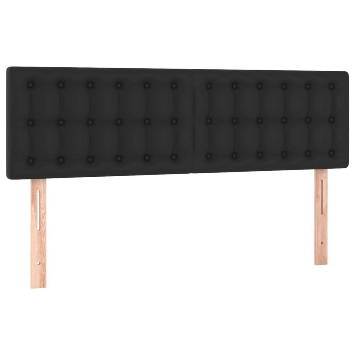 VIDAXL Tetes de lit 2 pcs Noir 72x5x78/88 cm Similicuir
