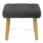 Voir la diapositive 5 : ID MARKET Fauteuil scandinave LIV avec repose pieds en tissu gris anthracite