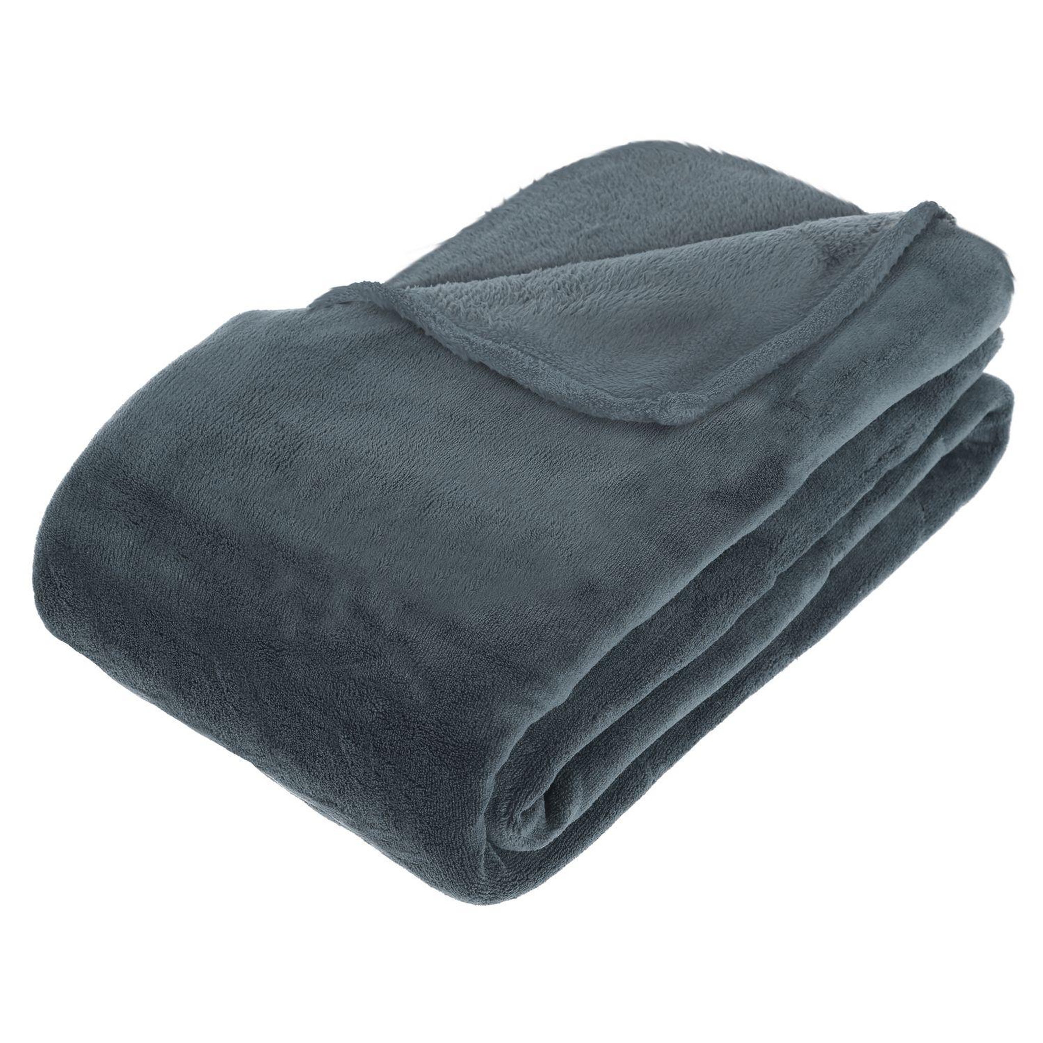 Voir la diapositive 1 : ATMOSPHERA Plaid en Microfibre uni