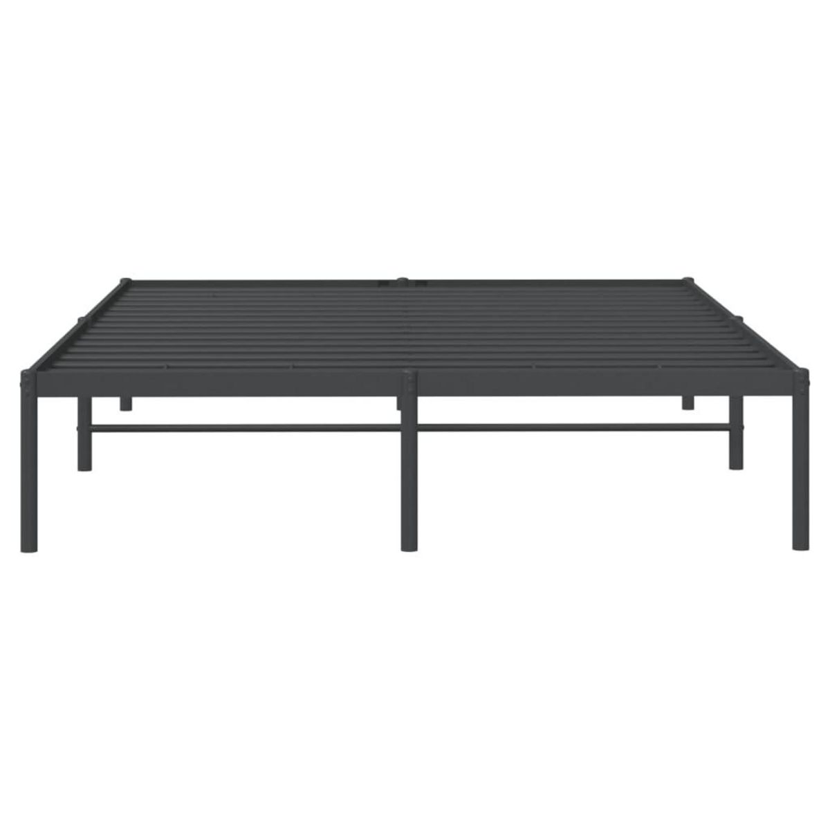 VIDAXL Cadre de lit metal sans matelas noir 140x200 cm