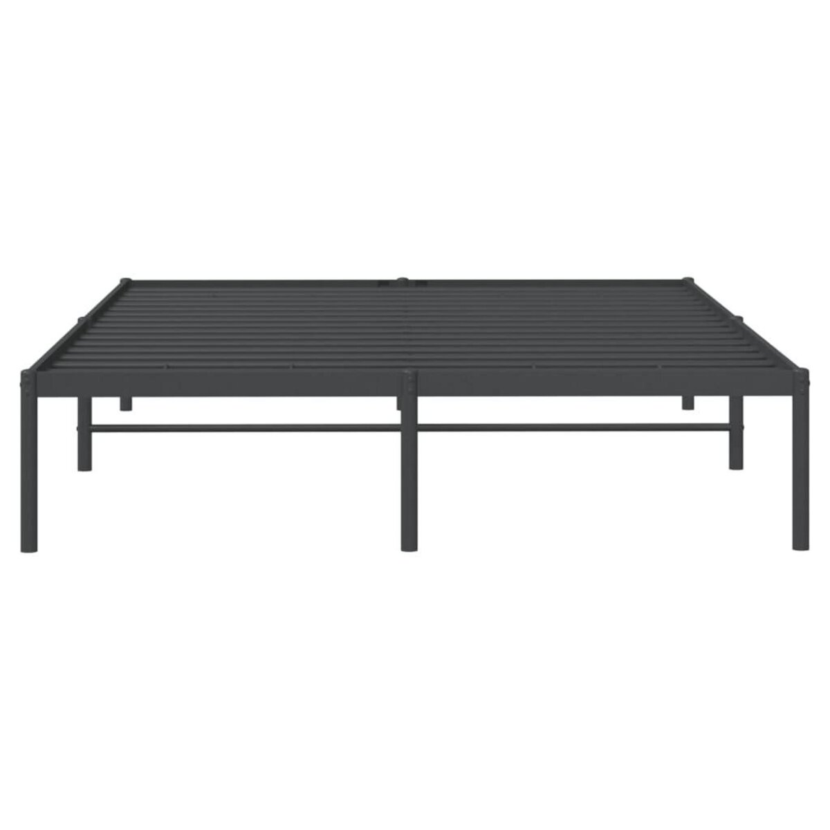 VIDAXL Cadre de lit metal sans matelas noir 140x200 cm