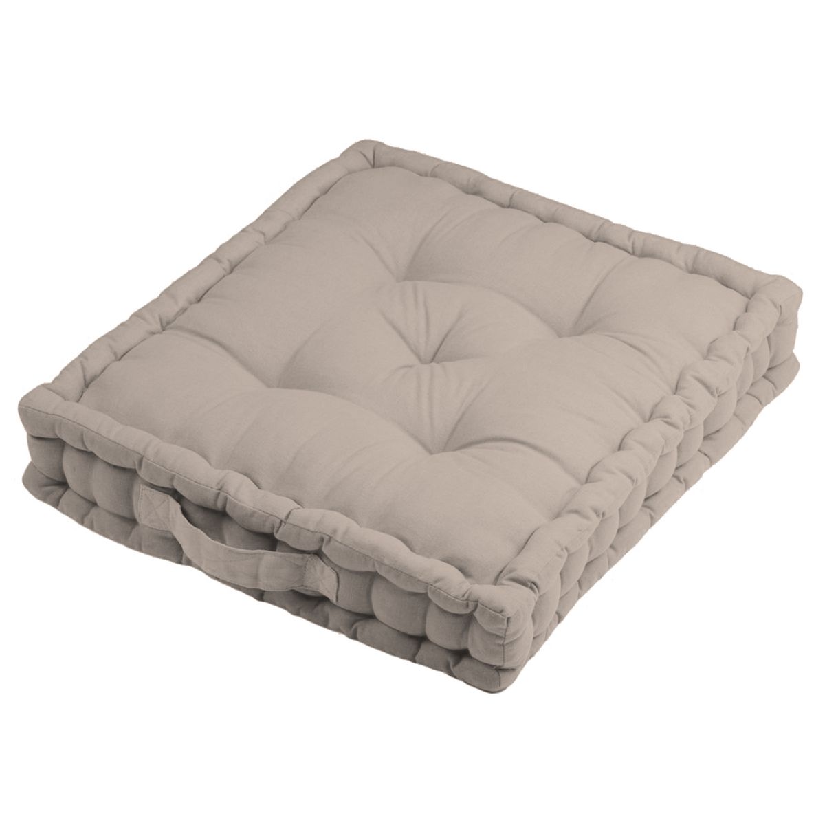 ACTUEL Coussin de sol carré uni en coton