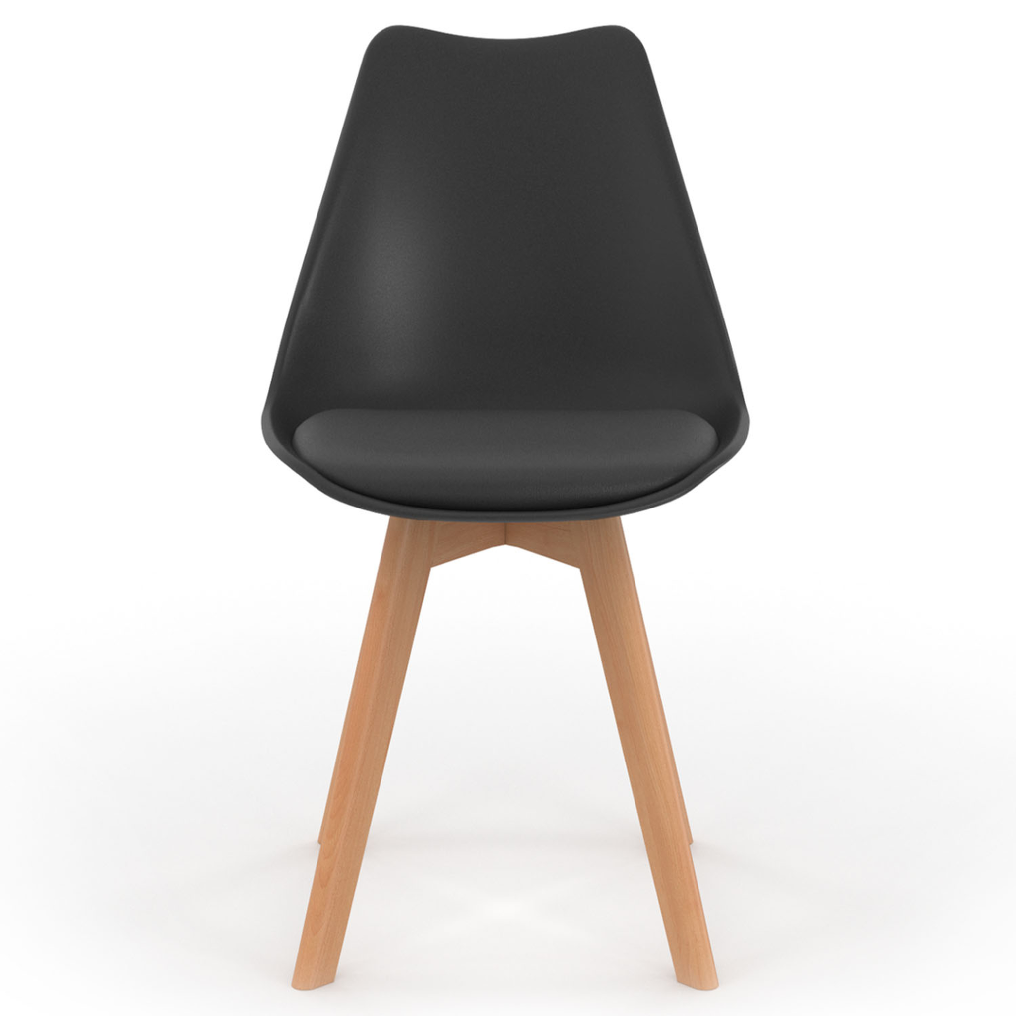 Voir la diapositive 3 : ID MARKET Lot de 8 chaises scandinaves sara mix color blanc x2, gris clair x2, gris foncé x2, noir x2